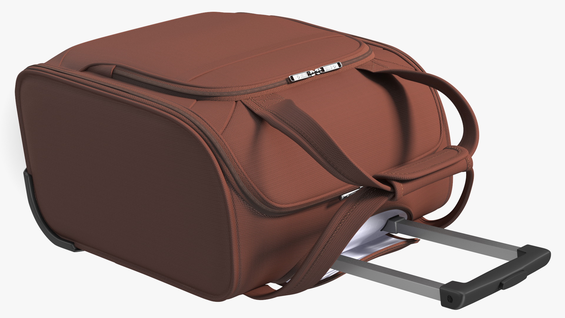 Brown Softshell Luggage Bag 3D