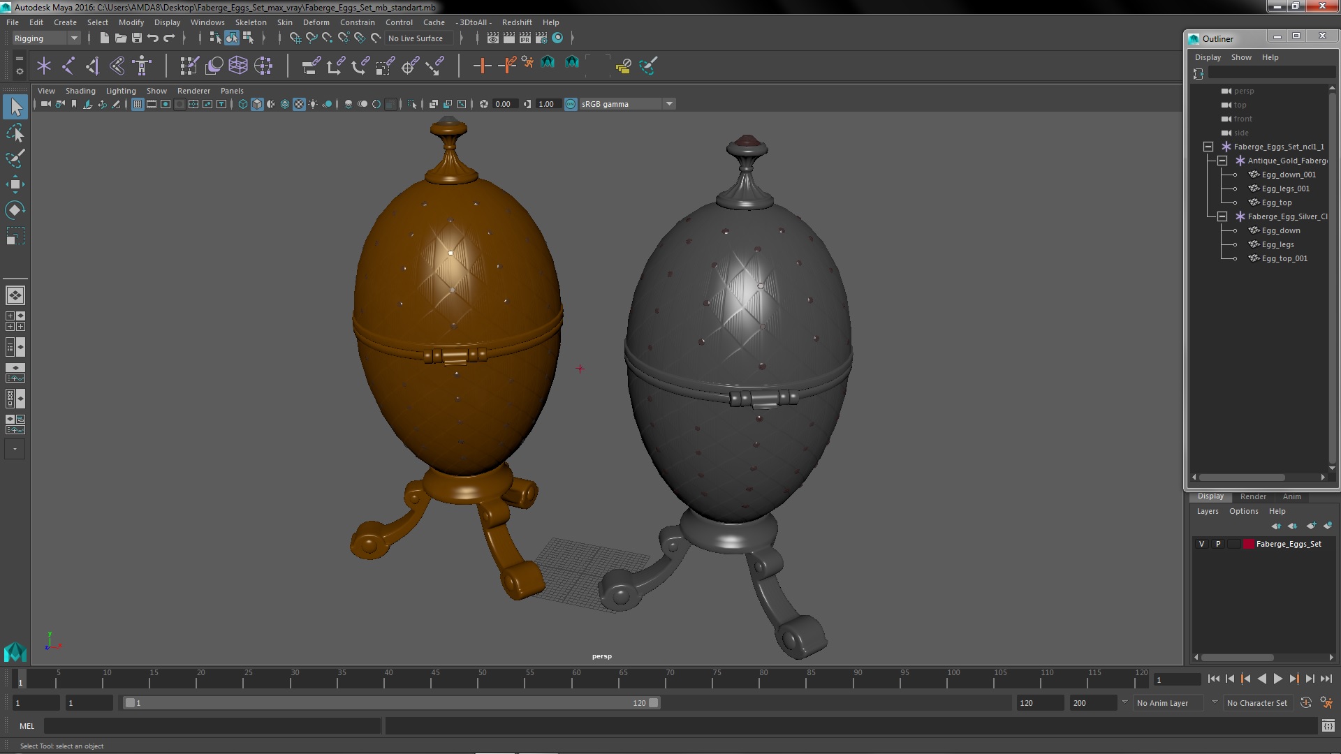 3D Faberge Eggs Set