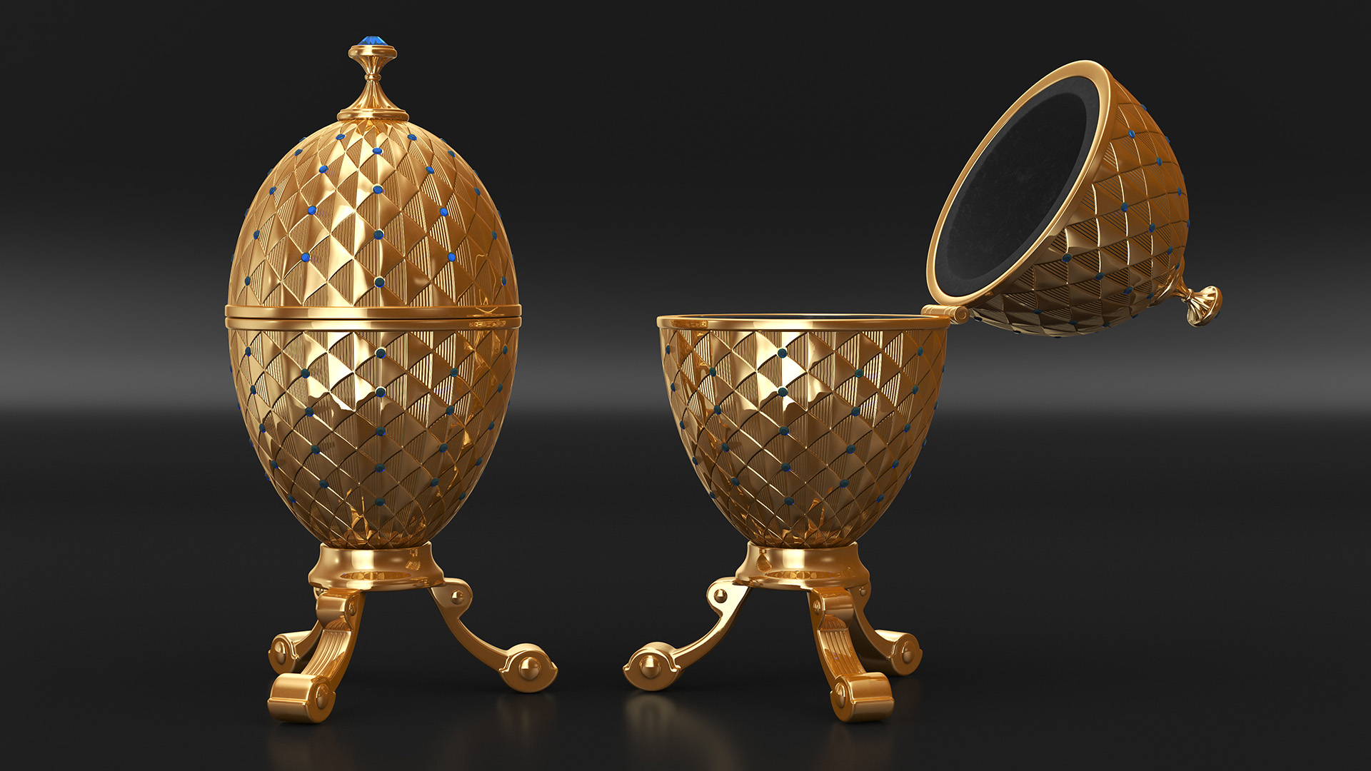 3D Faberge Eggs Set