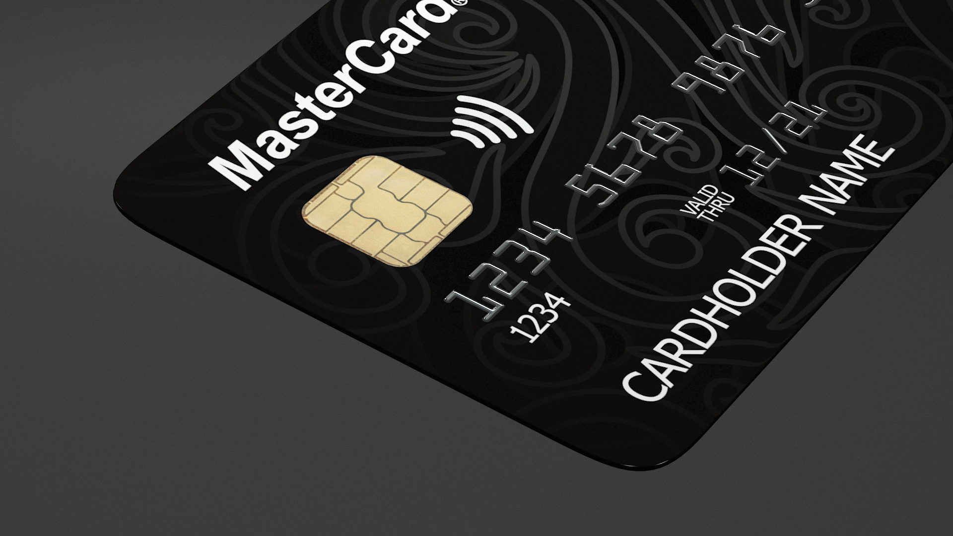 3D MasterCard Black Edition Credit Card