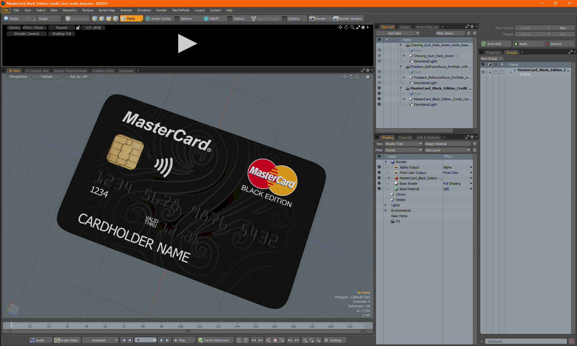 3D MasterCard Black Edition Credit Card