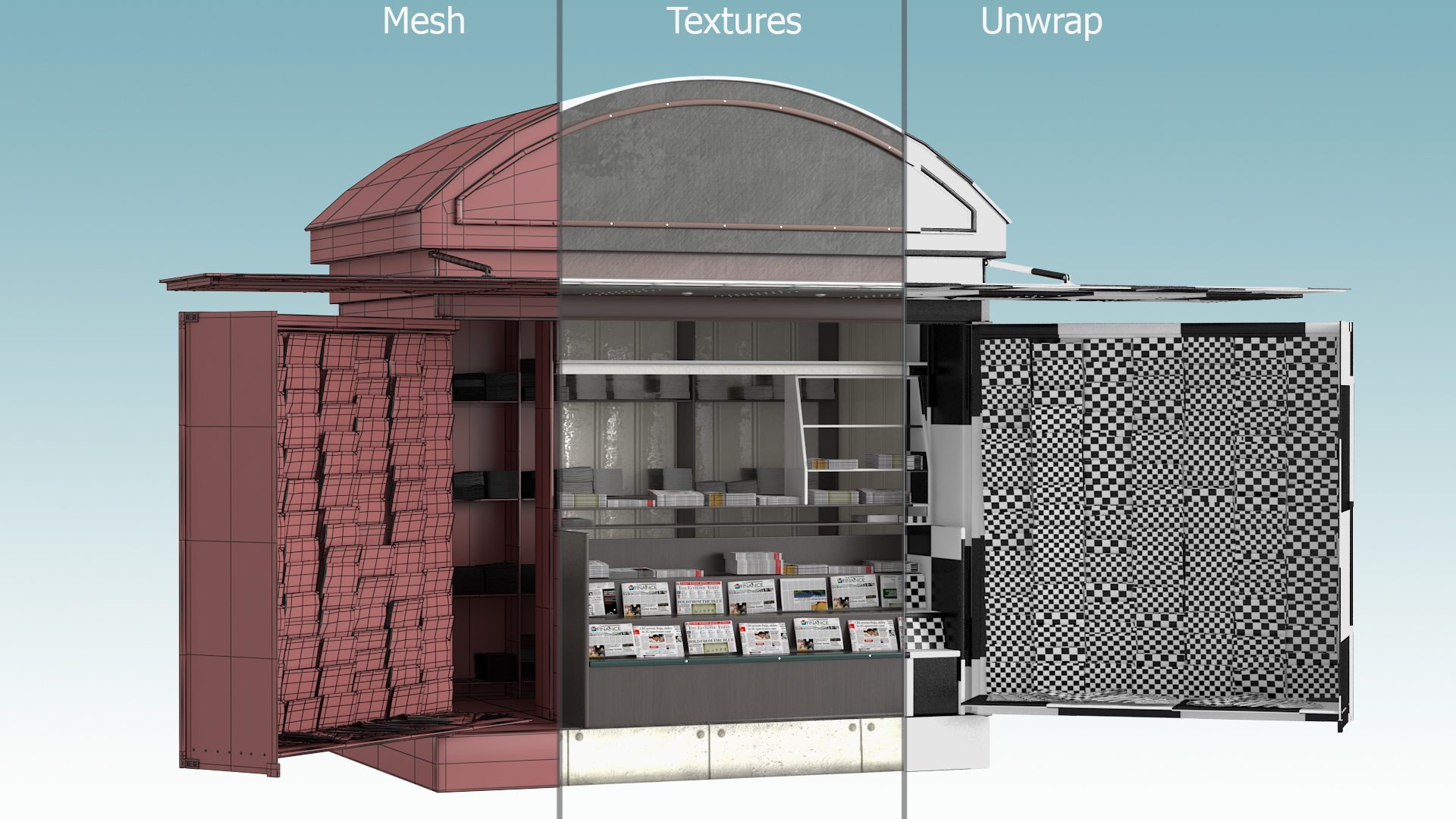 3D model Newspaper Stand