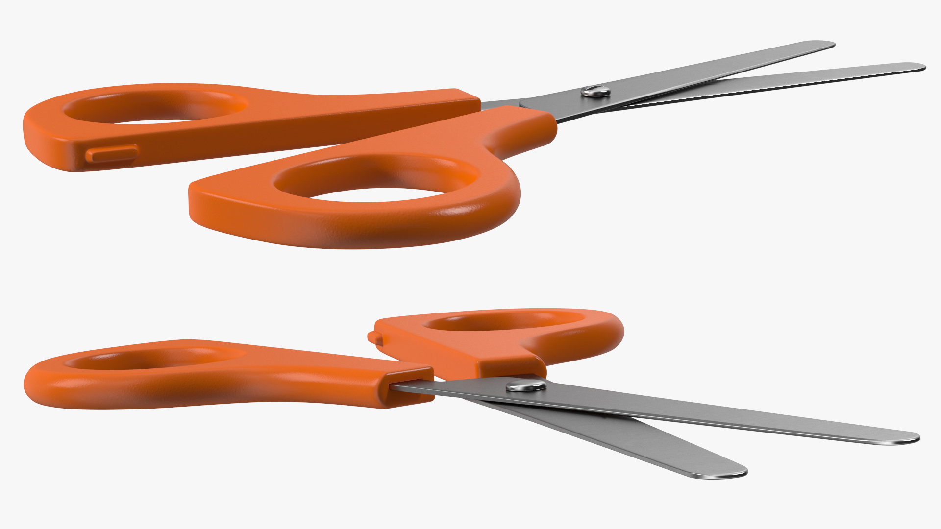 3D Orange Color Scissors