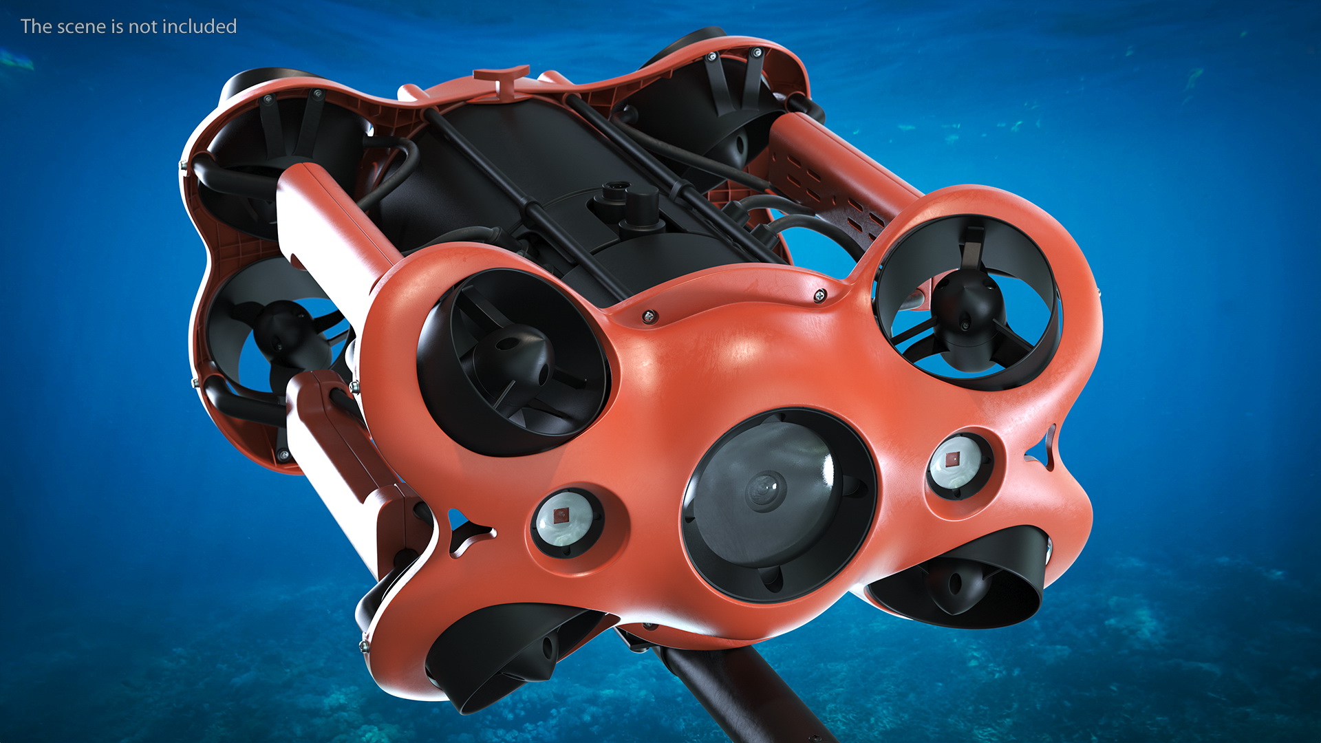 3D Professional Underwater Drone with Robotic Arm