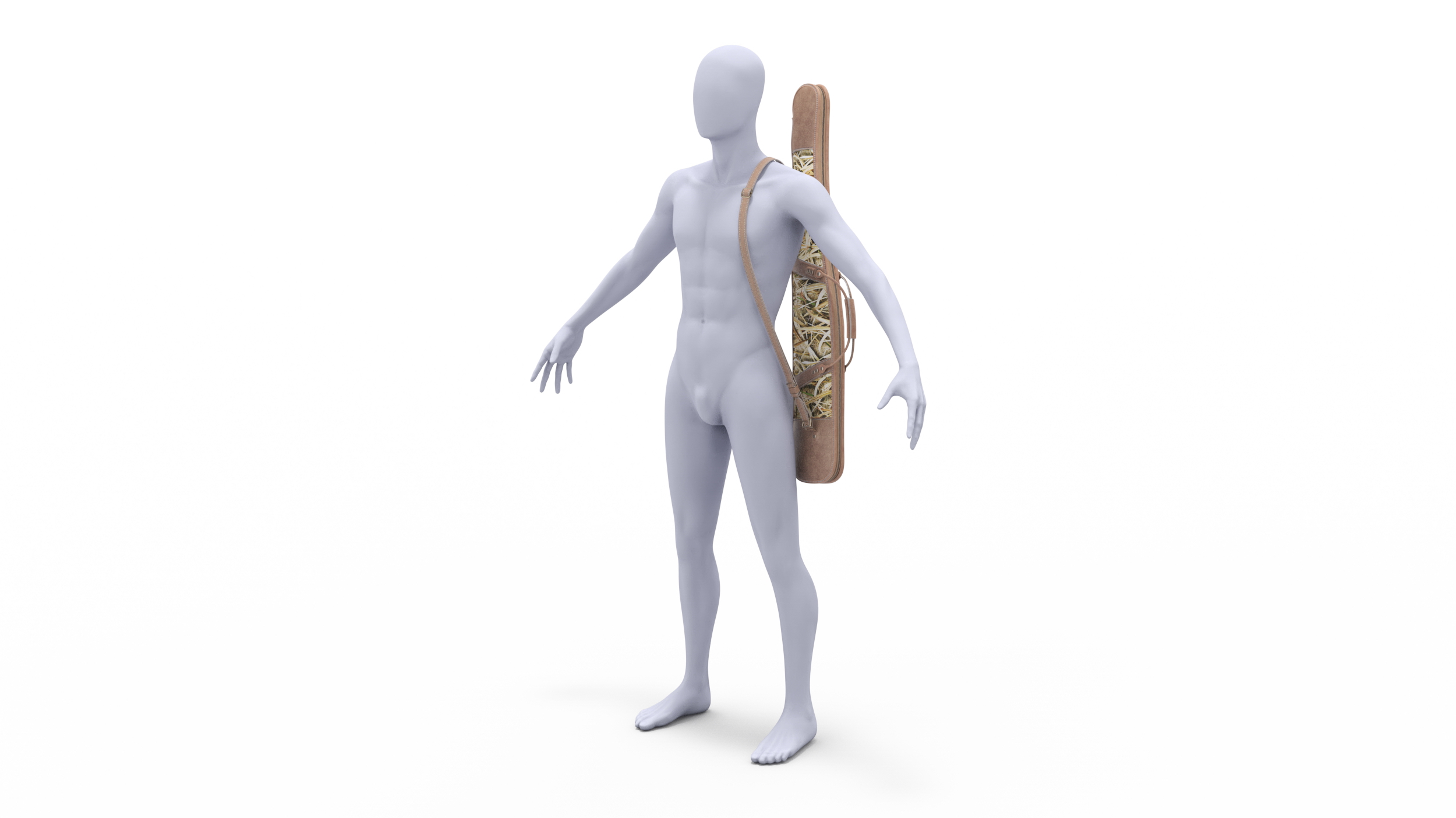 3D model Hunting Rifle Bag on Mannequin