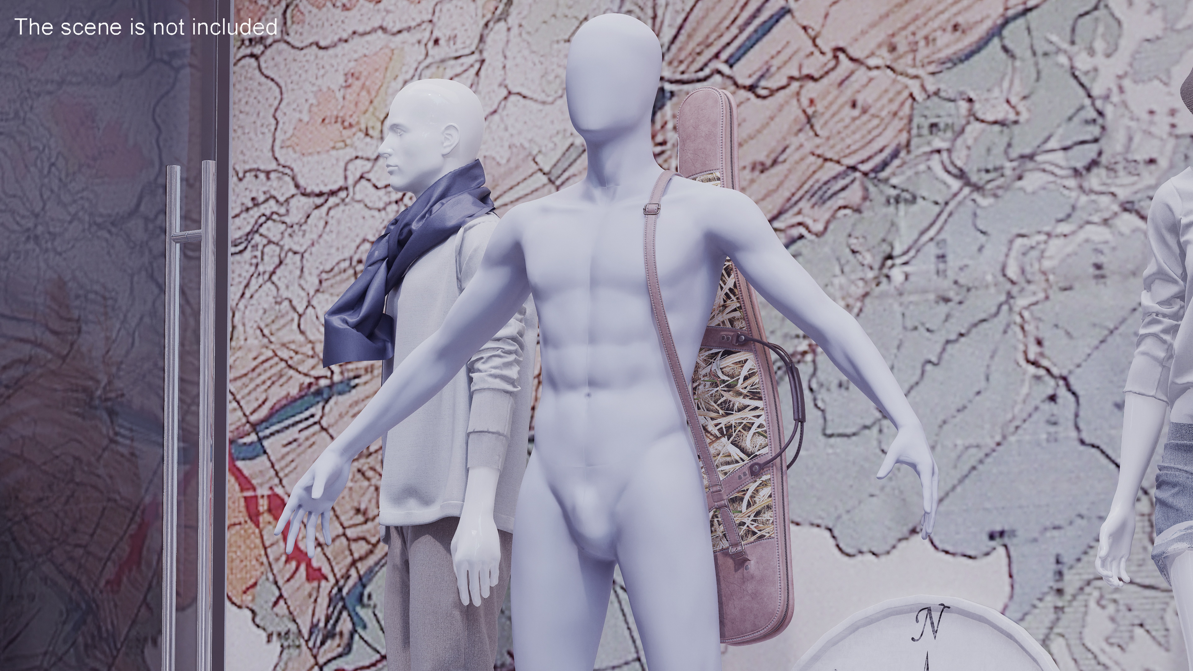 3D model Hunting Rifle Bag on Mannequin