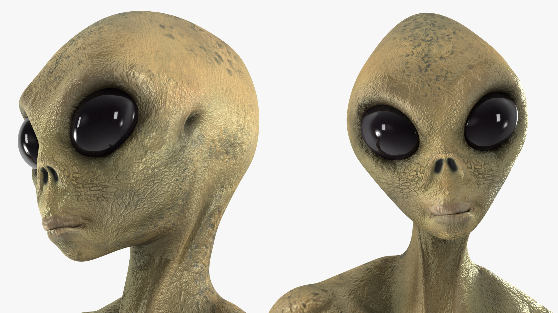 Humanoid Alien Creature Greeting Pose 3D