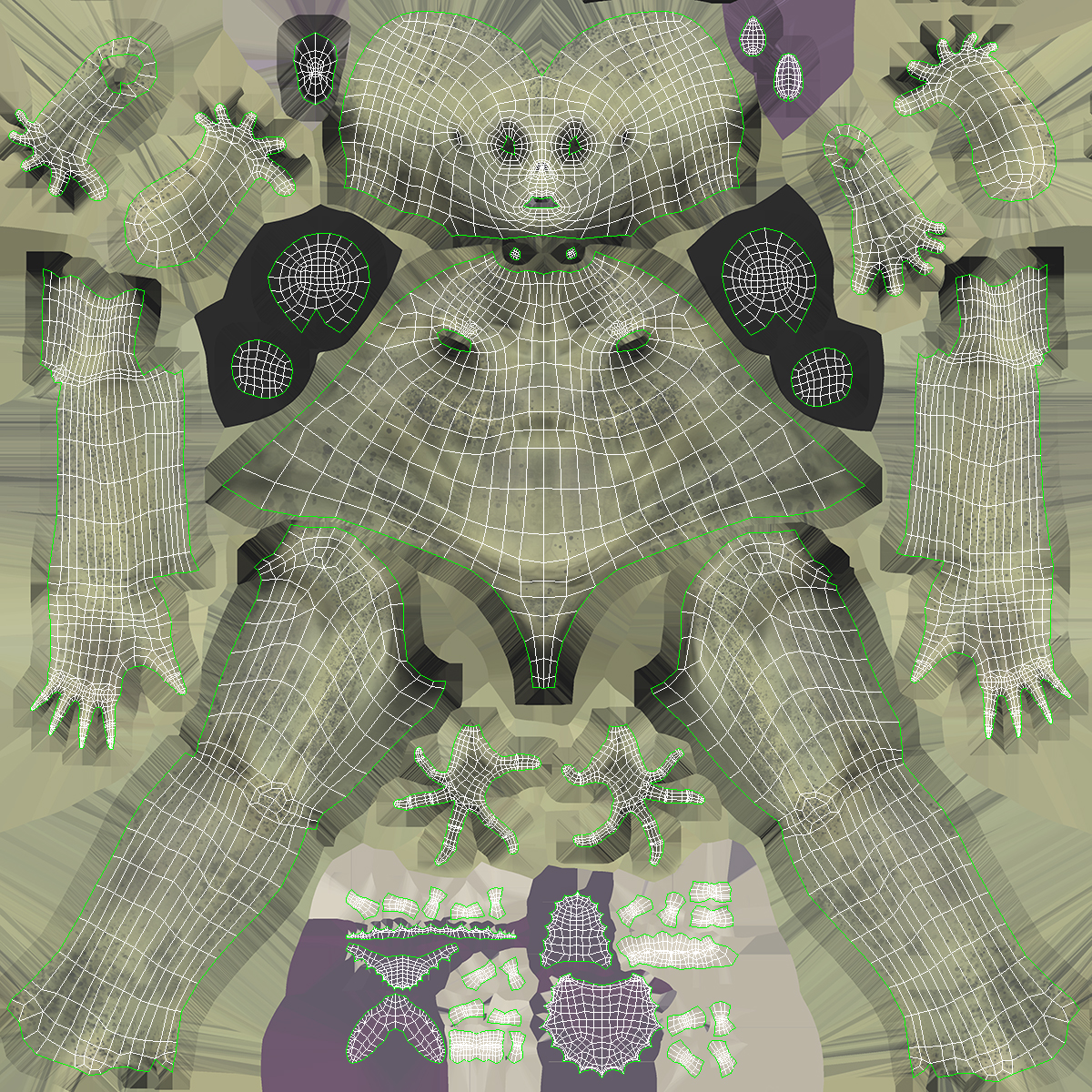 Humanoid Alien Creature Greeting Pose 3D