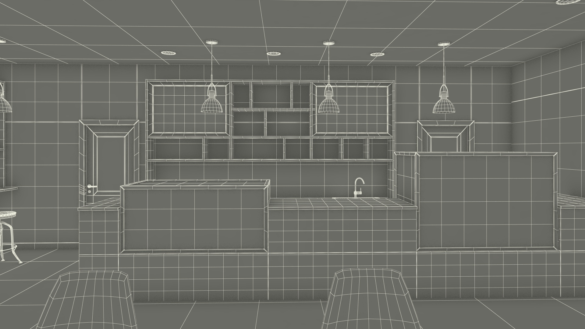 3D model Coffee Shop Interior