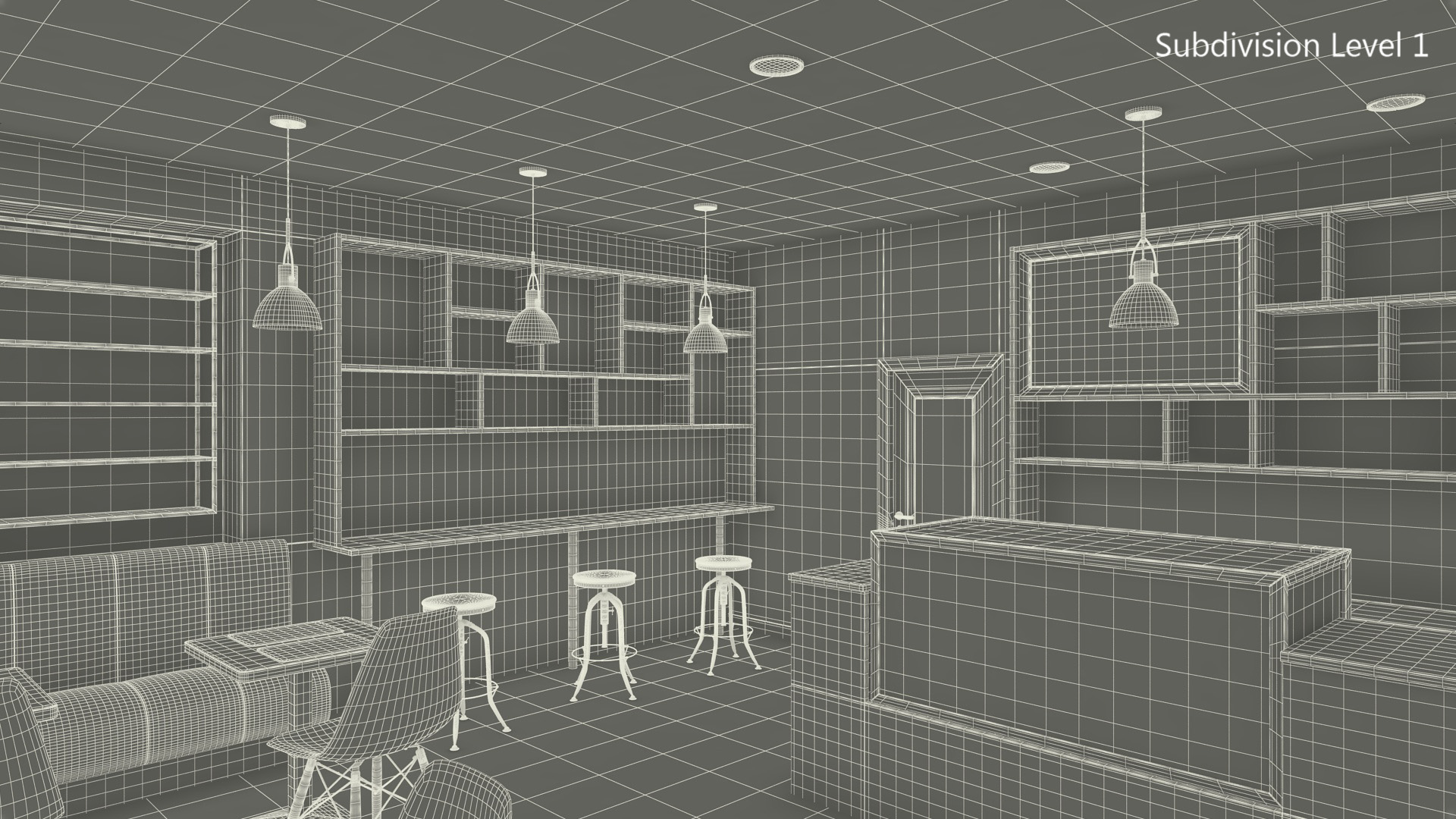 3D model Coffee Shop Interior