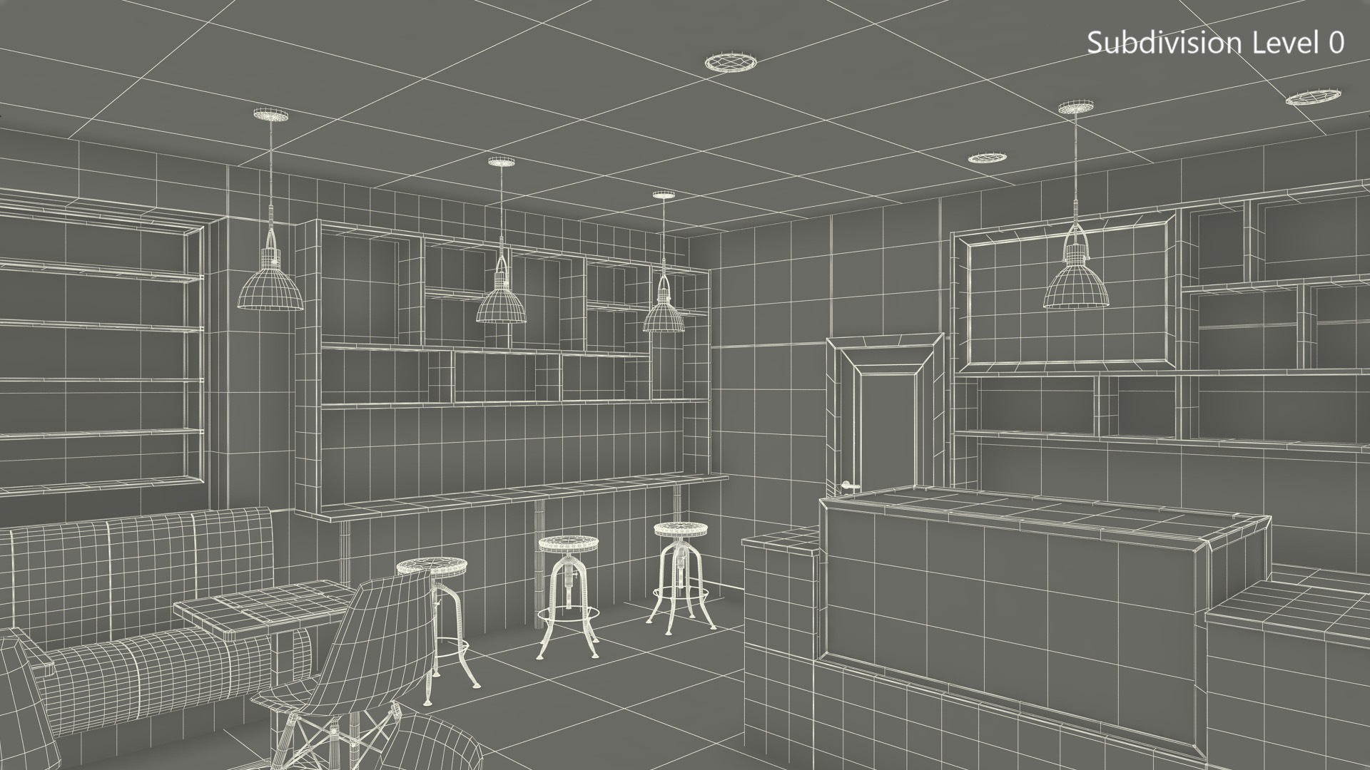 3D model Coffee Shop Interior