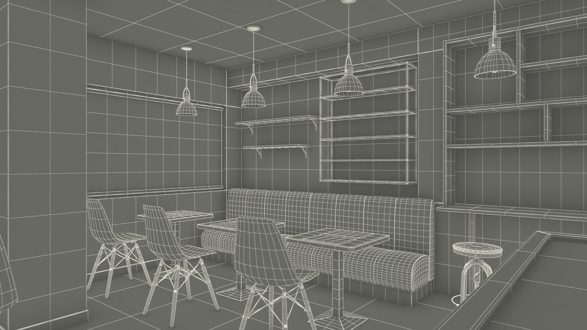 3D model Coffee Shop Interior