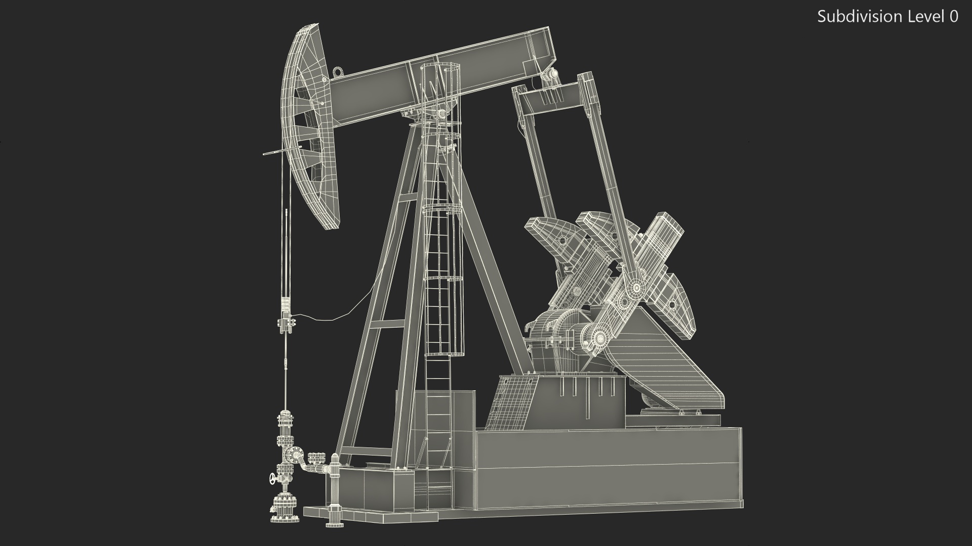 3D Oil Well Pump Jack model