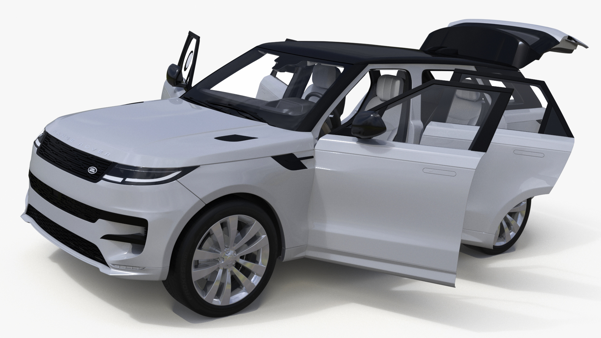 Range Rover Sport SUV Light Grey 3D