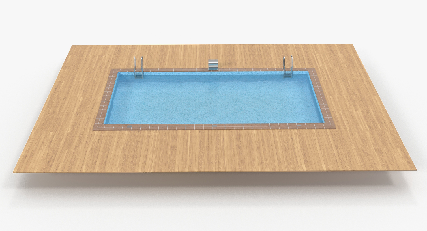 3D model Square Swimming Pool