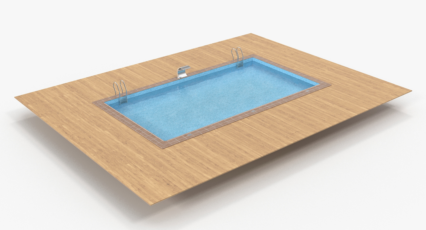 3D model Square Swimming Pool