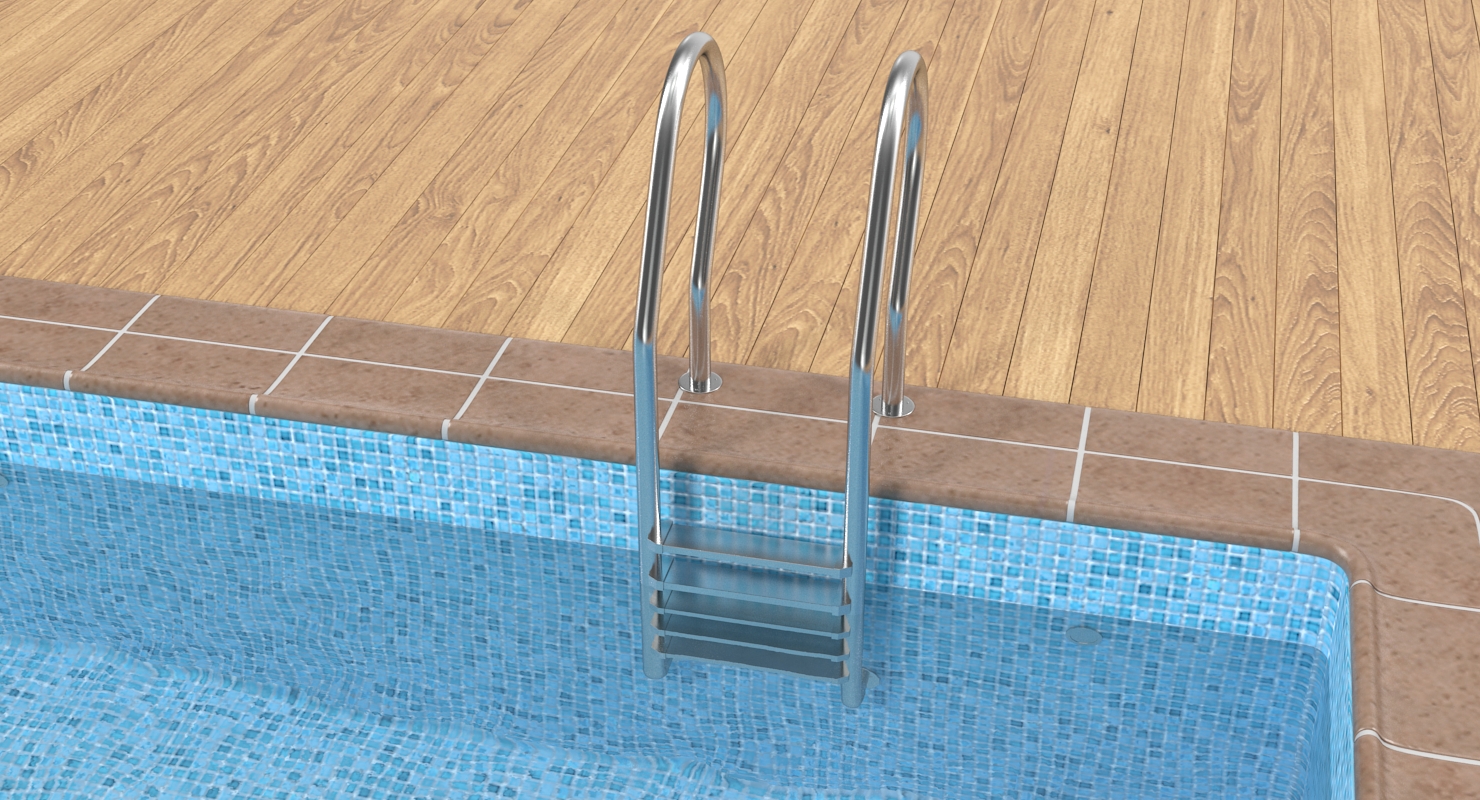 3D model Square Swimming Pool