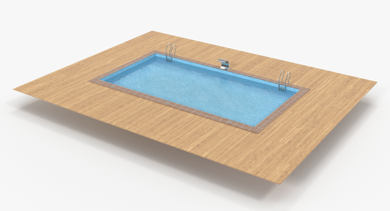 3D model Square Swimming Pool