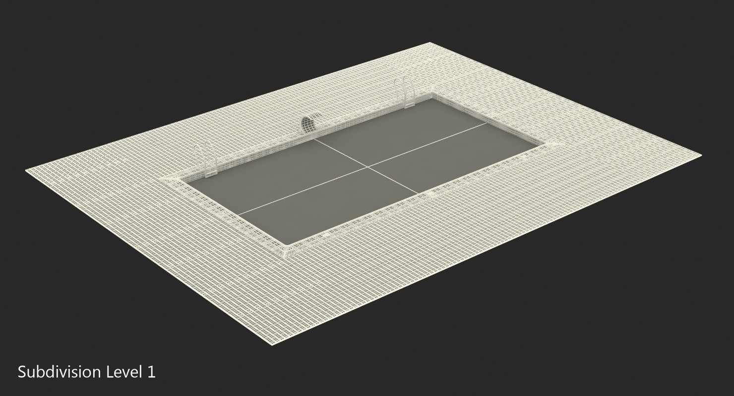 3D model Square Swimming Pool