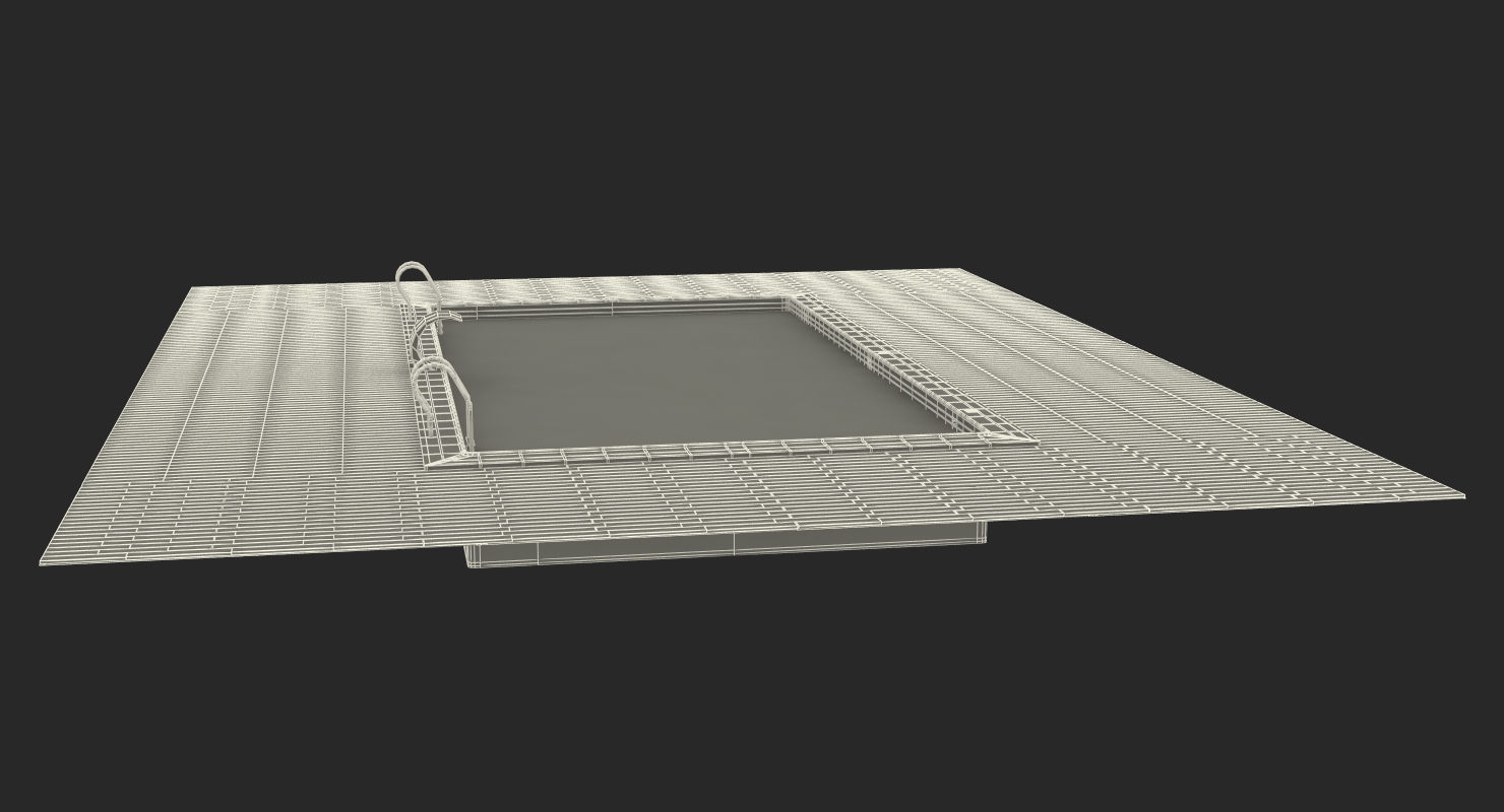 3D model Square Swimming Pool