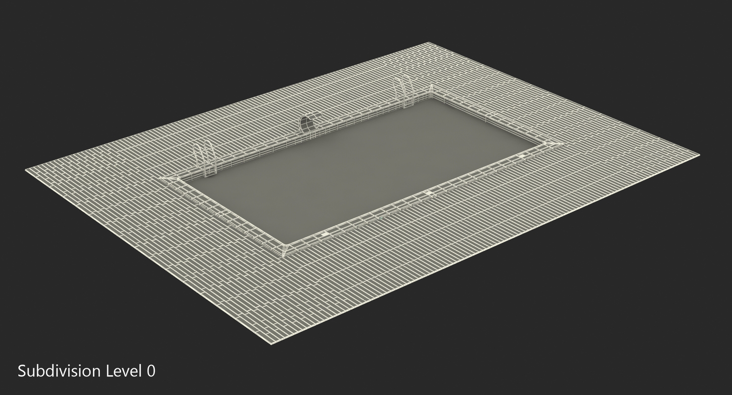 3D model Square Swimming Pool