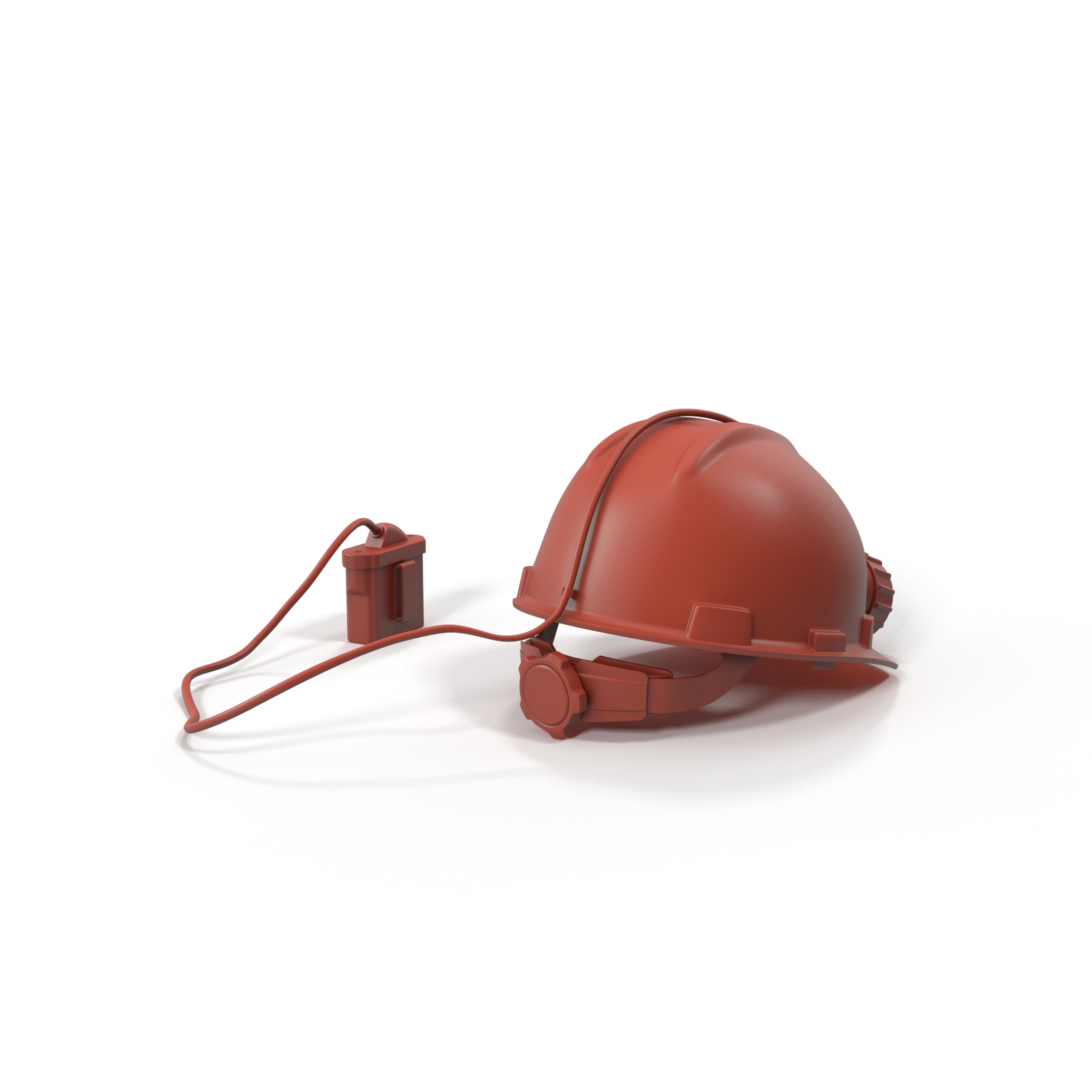 3D Miner Helmet with Lamp Dirty for 3D Print