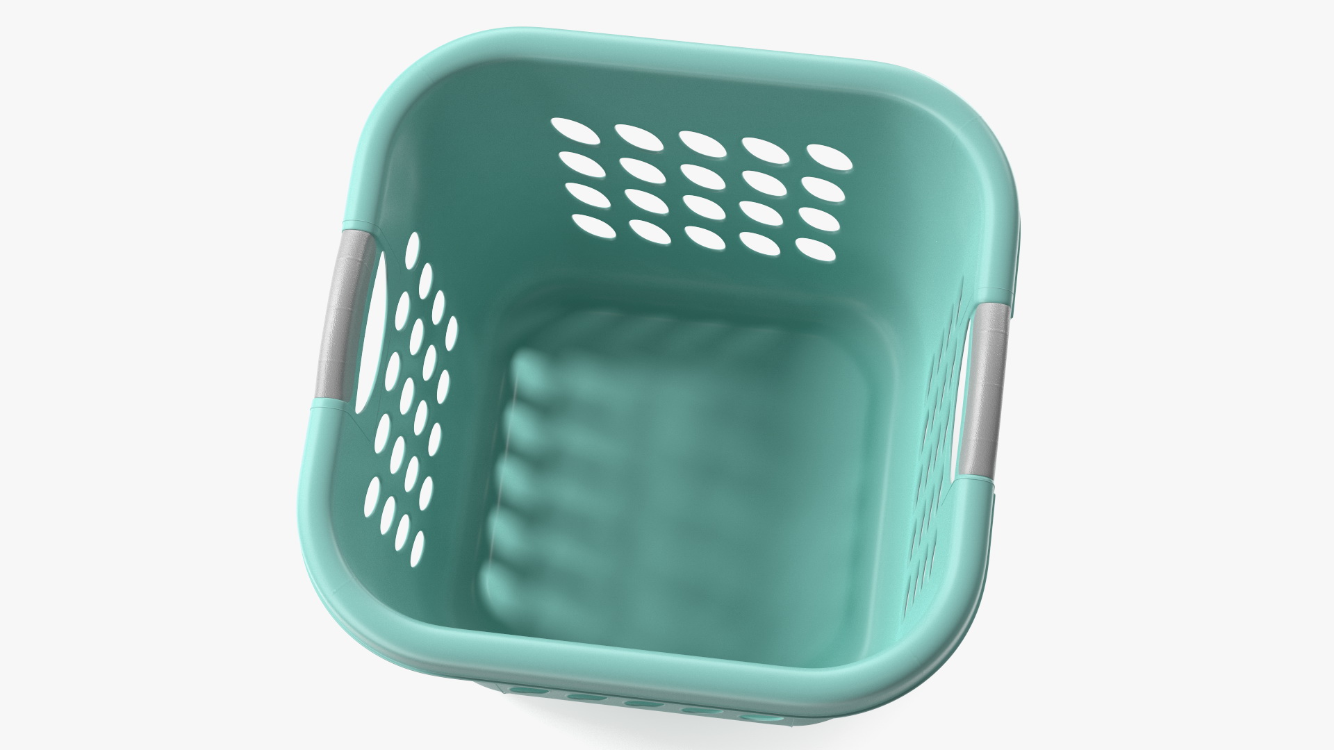 Plastic Laundry Basket Square Blue 3D model