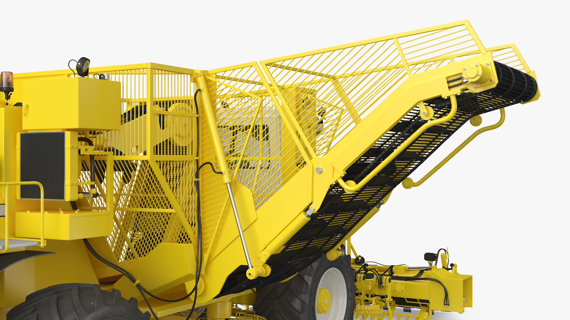 3D Vervaet 17T Beet Harvester Dusty Yellow Rigged