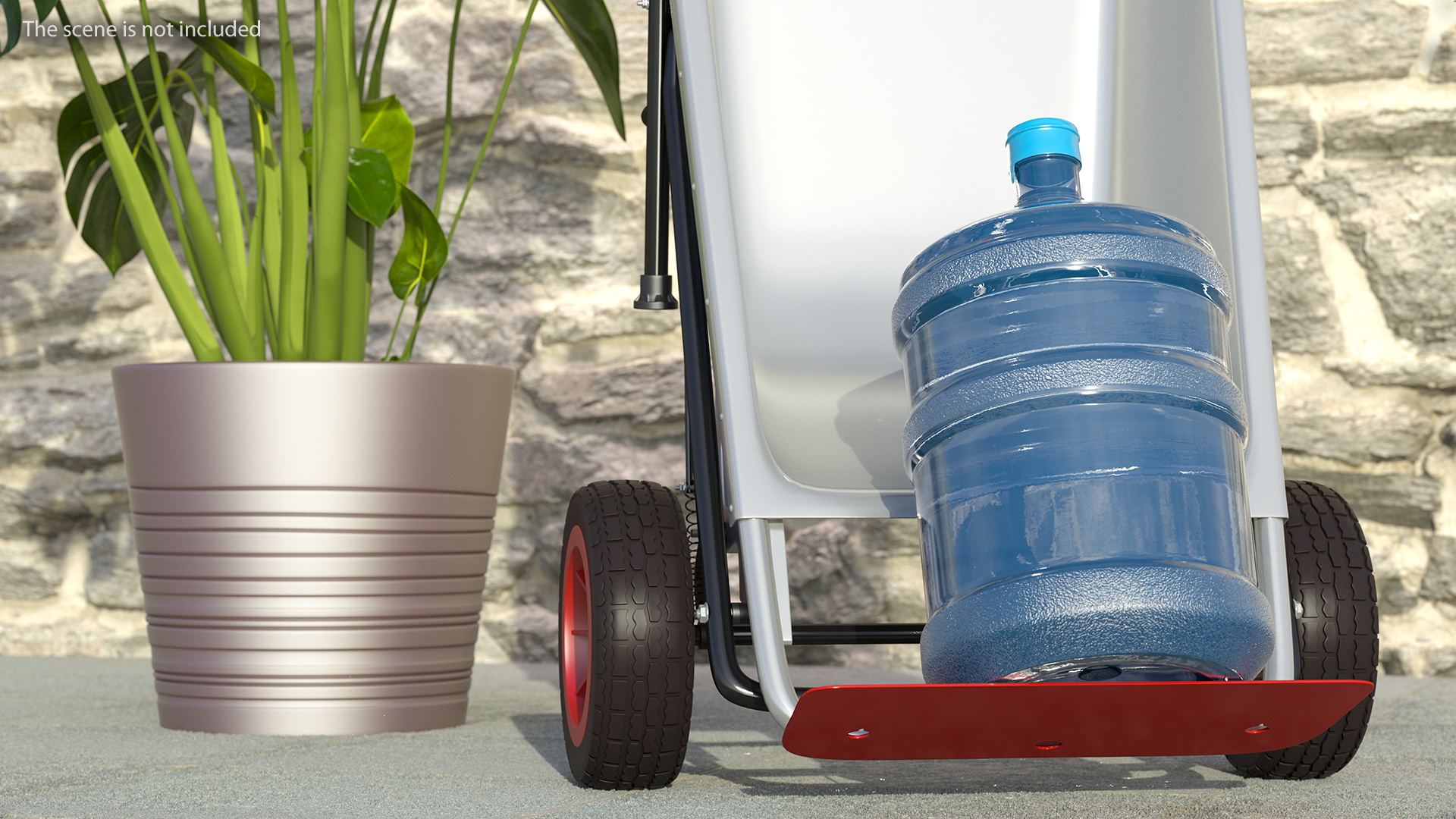 3D Garden Cart with 5 Gallon Water Bottle model