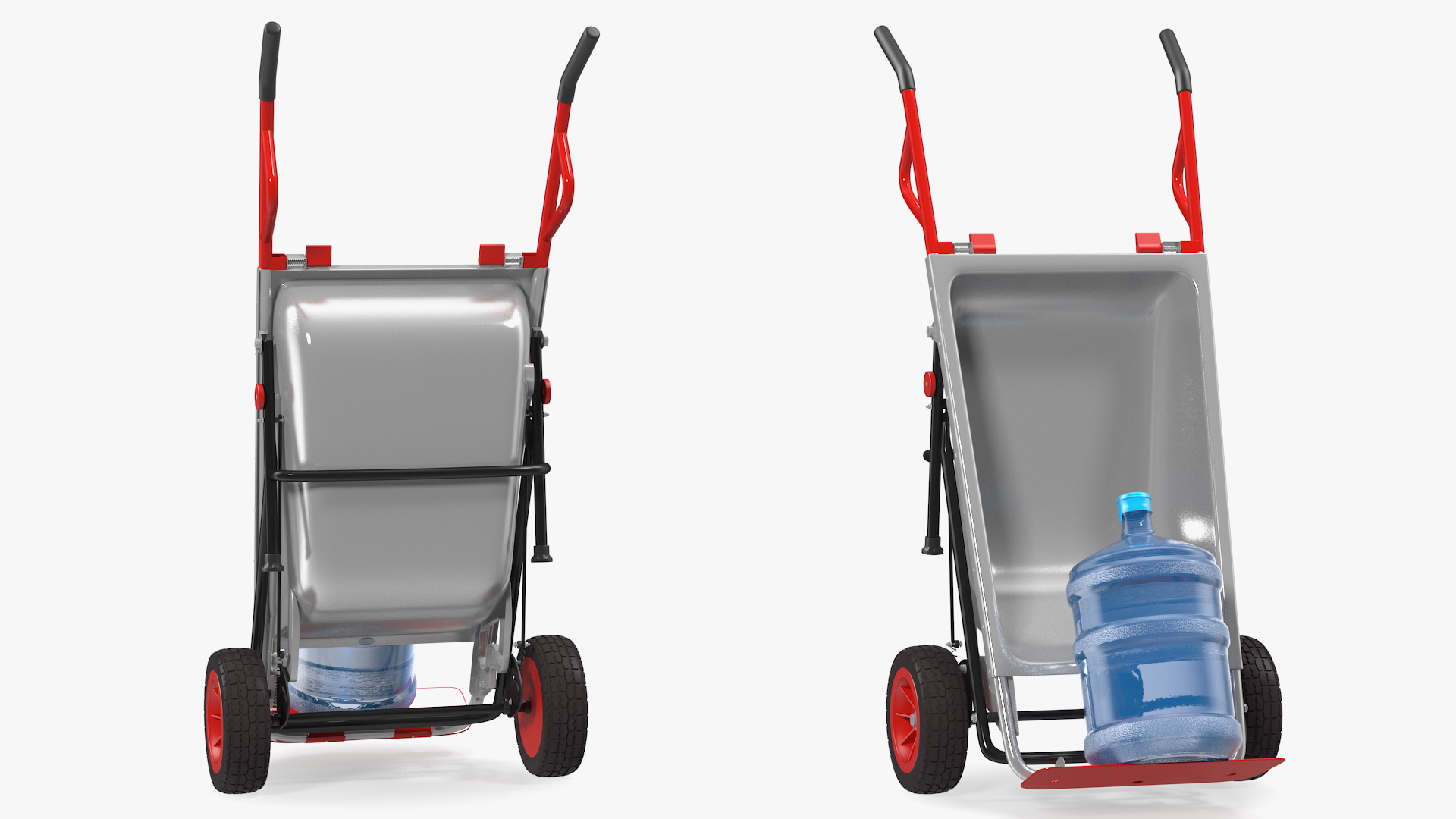 3D Garden Cart with 5 Gallon Water Bottle model