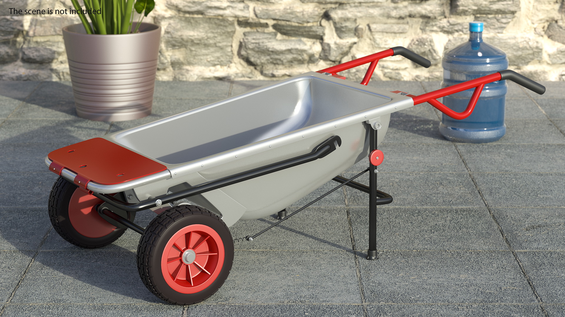 3D Garden Cart with 5 Gallon Water Bottle model