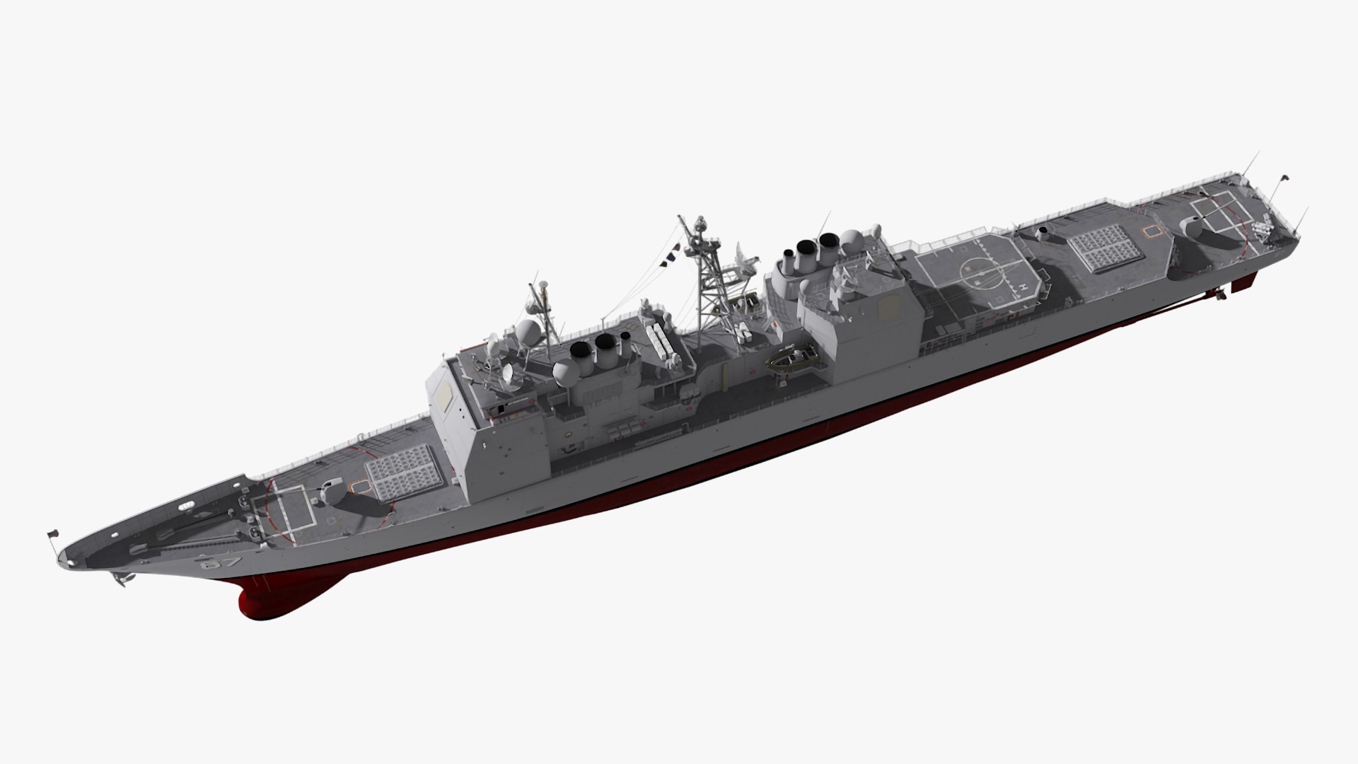 3D model Guided Missile Cruiser Shiloh CG-67