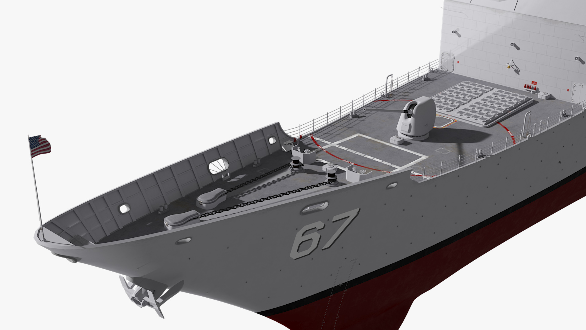 3D model Guided Missile Cruiser Shiloh CG-67