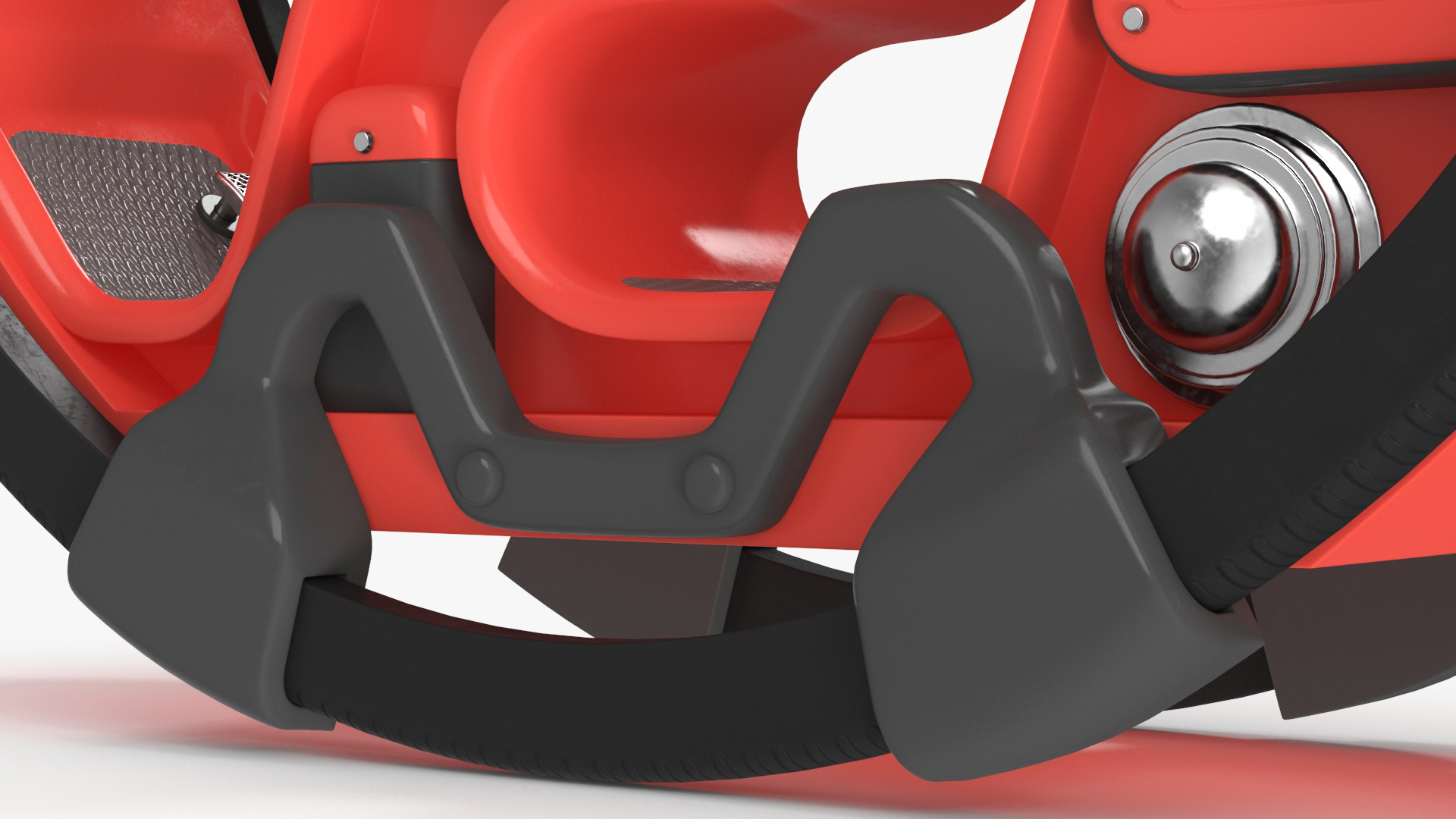 3D Futuristic Personal Vehicle Tube Red Rigged model