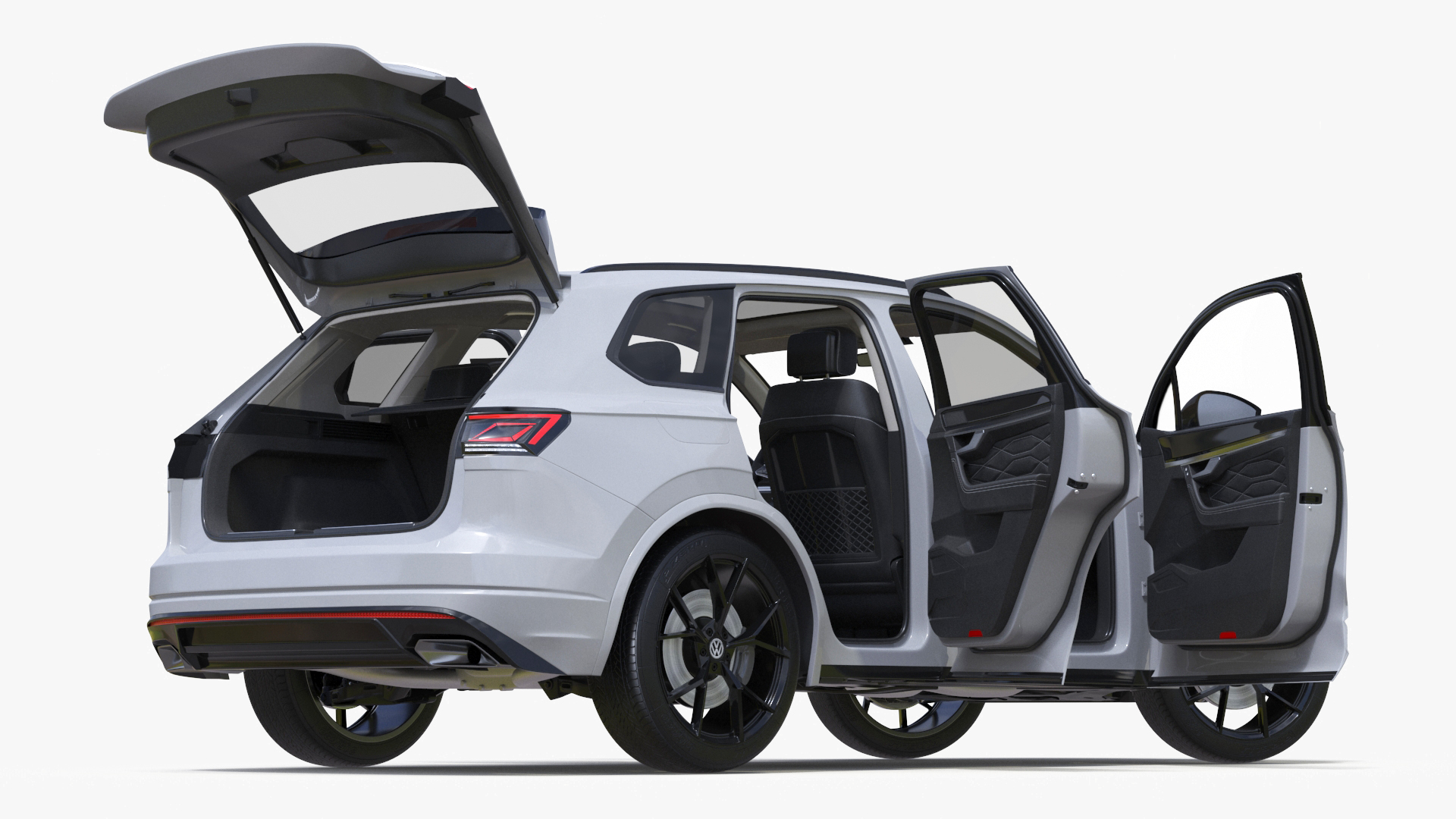 3D Volkswagen Touareg 2024 White Rigged