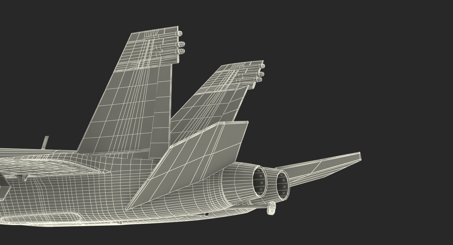 Fighter FA 18EF Super Hornet Rigged 2 3D