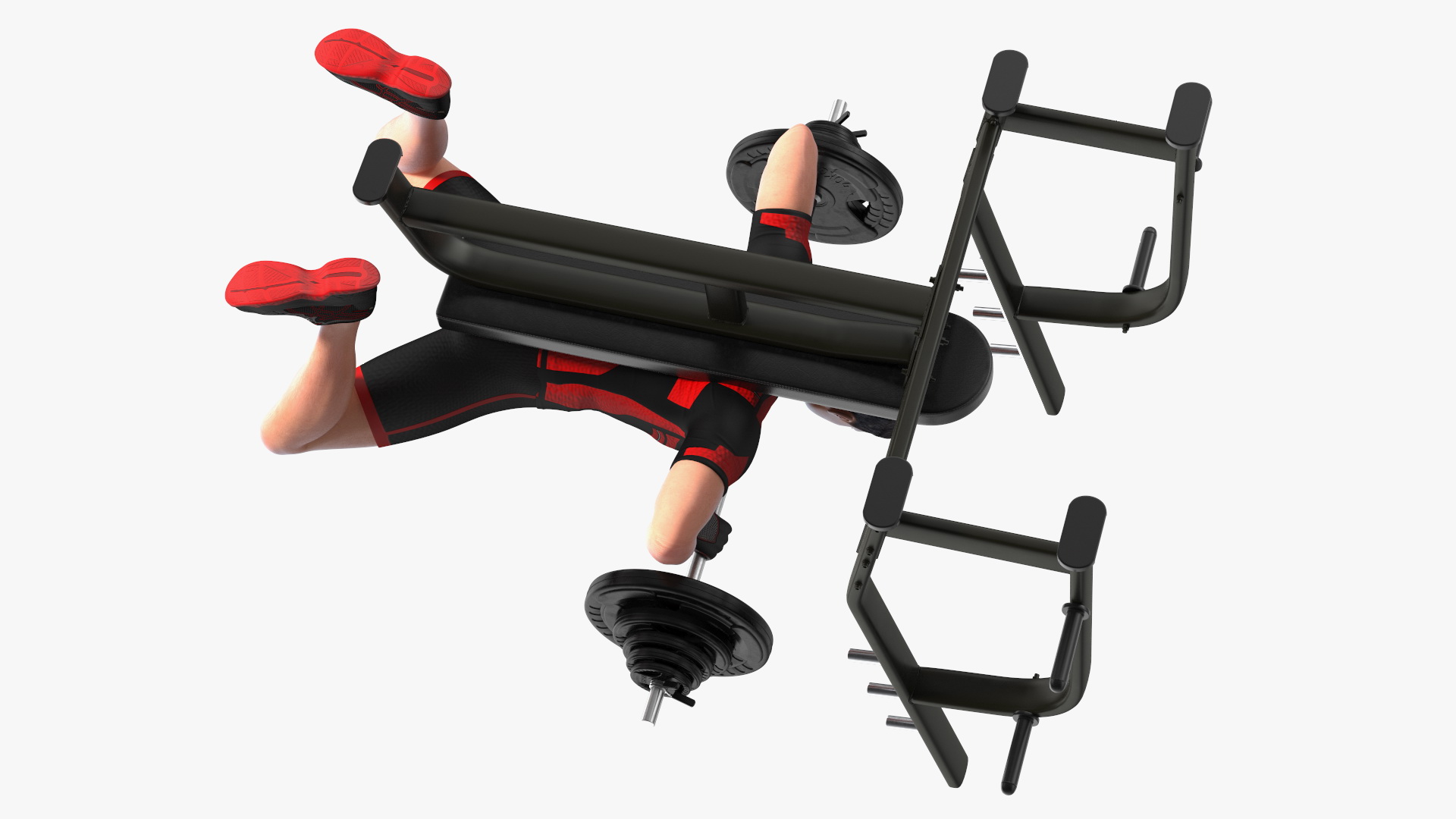 Athlete Bench Press Pose 3D model