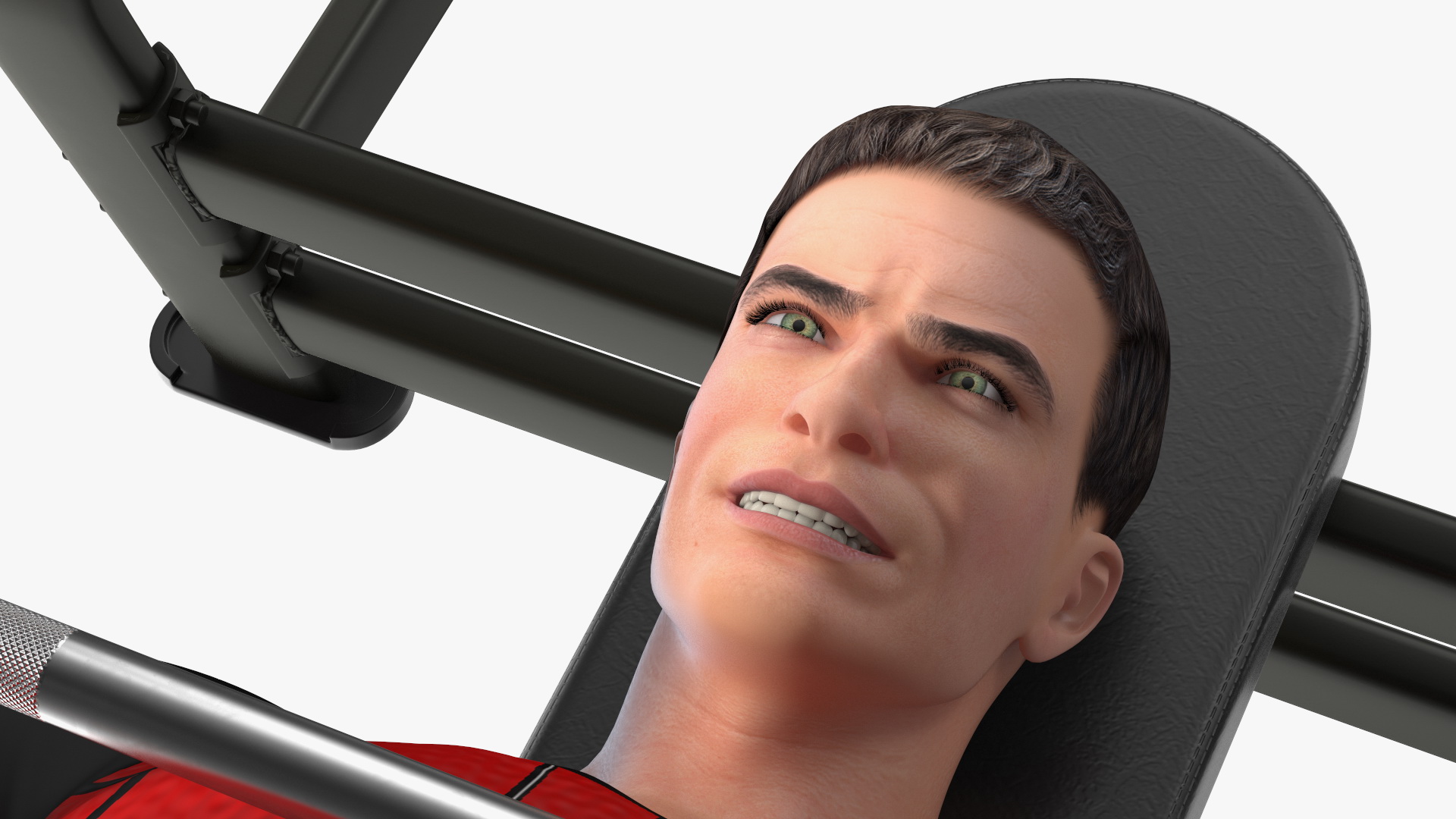 Athlete Bench Press Pose 3D model