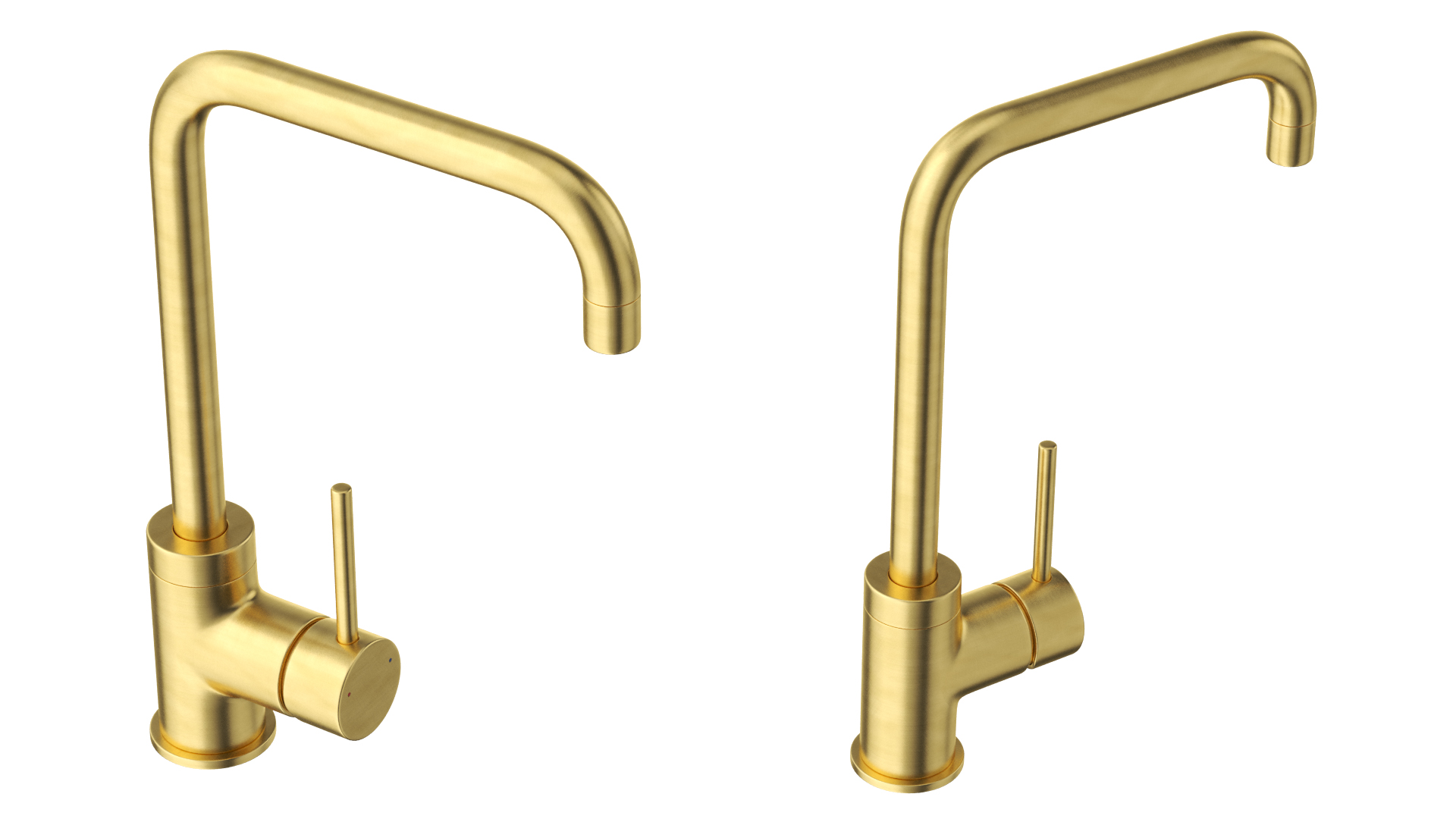 Angular Single Lever Sink Mixer Brass 3D