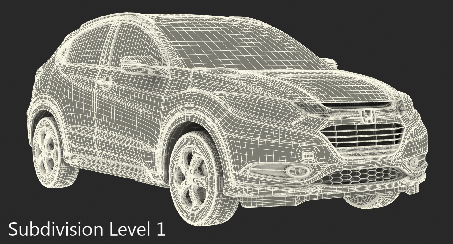 Crossover Honda HR V Rigged 3D