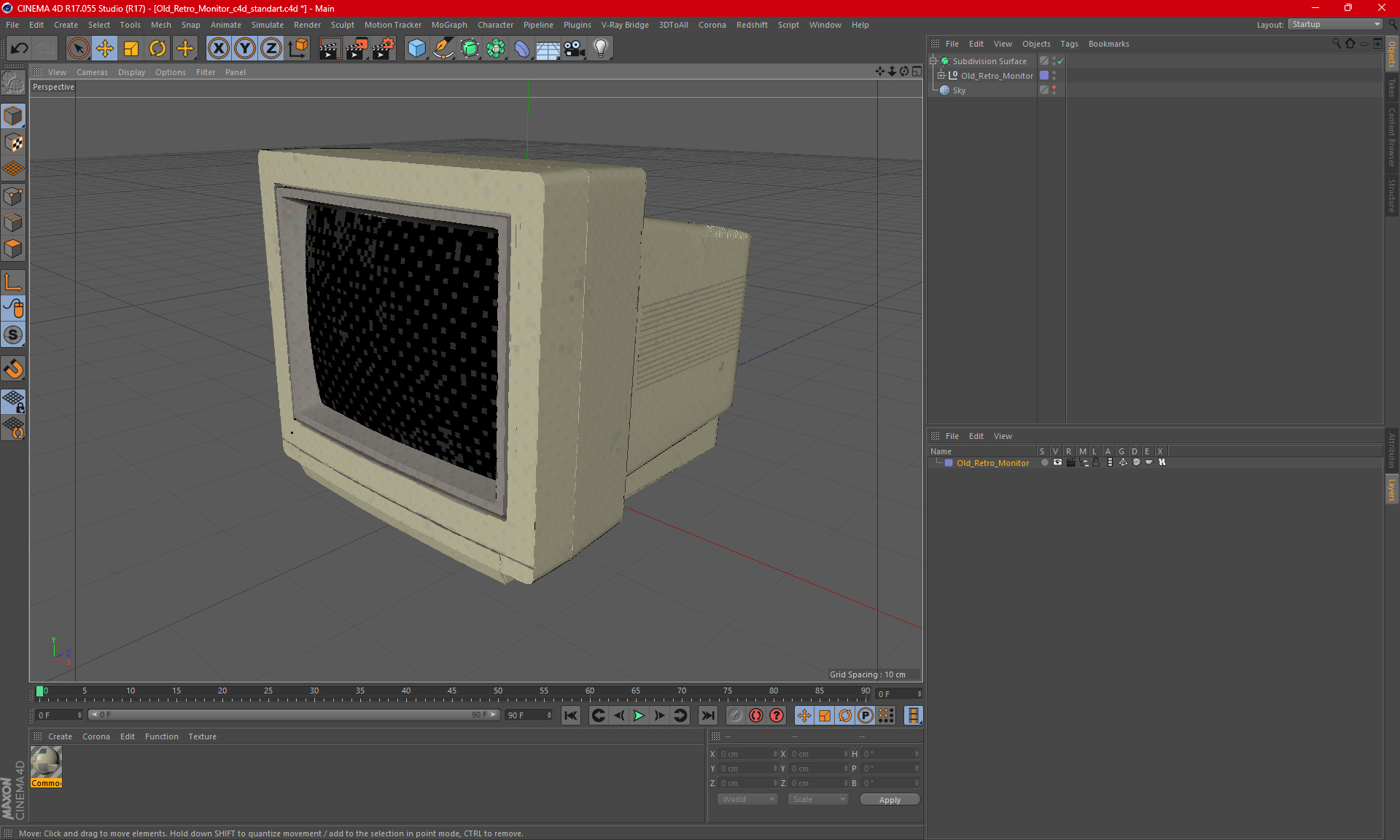 Old Retro Monitor 3D