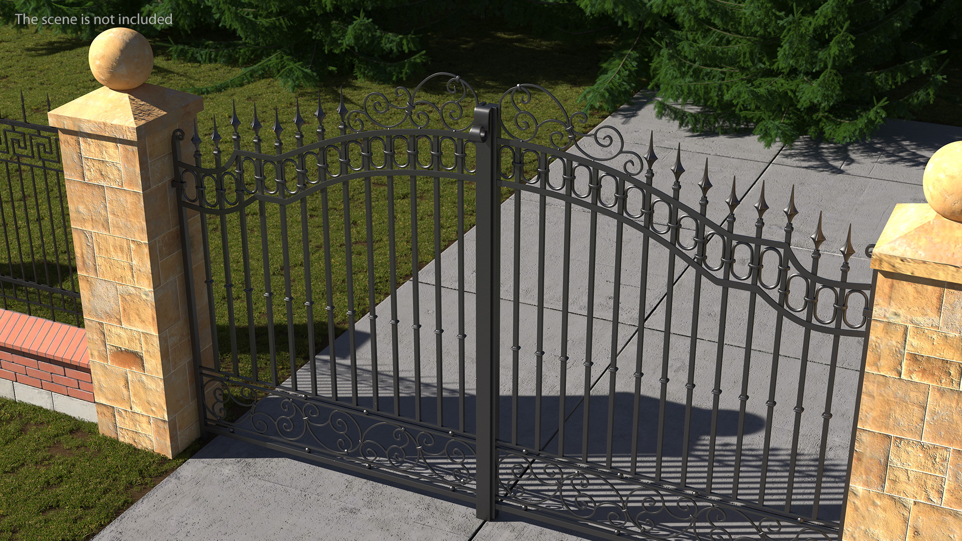 3D Ornate Iron Gate