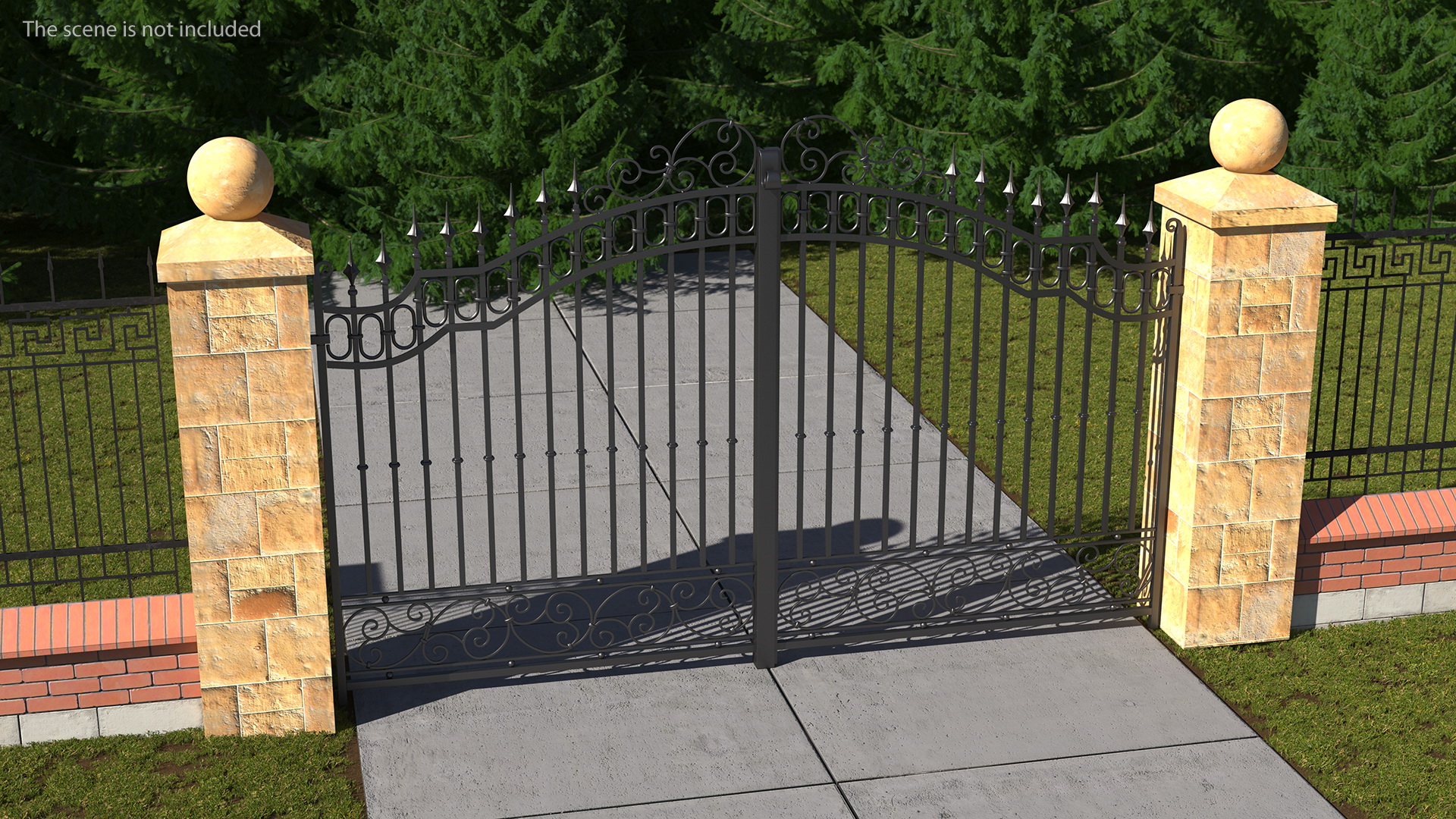 3D Ornate Iron Gate