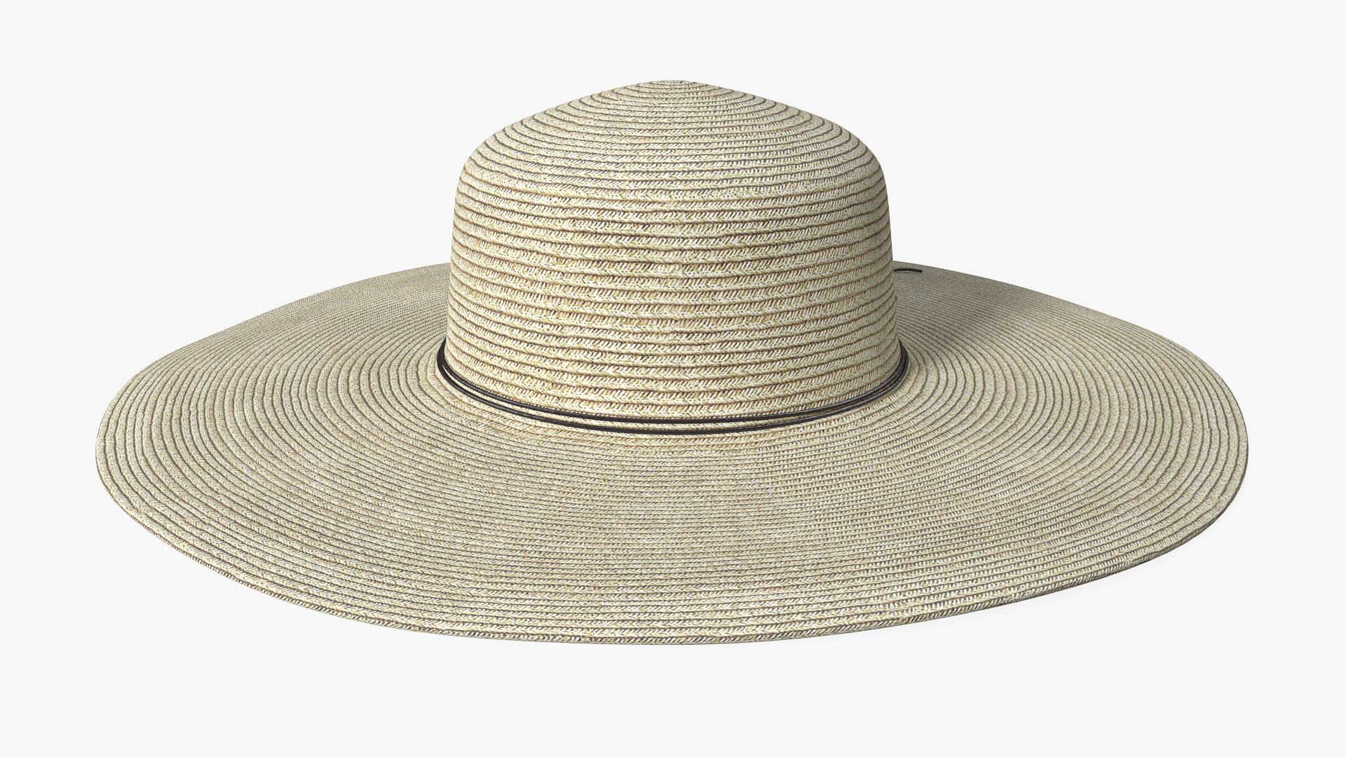 Women Straw Hat Yellow 3D