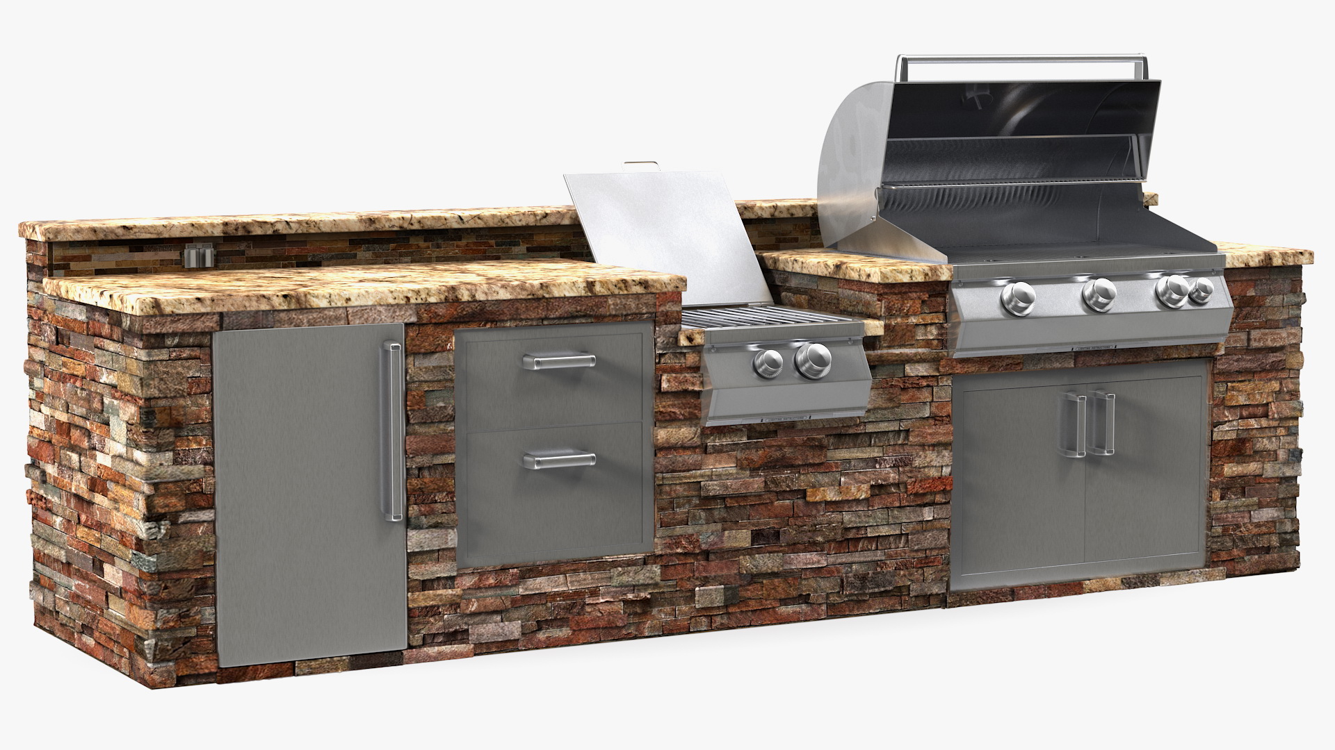 3D model Brick Outdoor Barbecue Kitchen