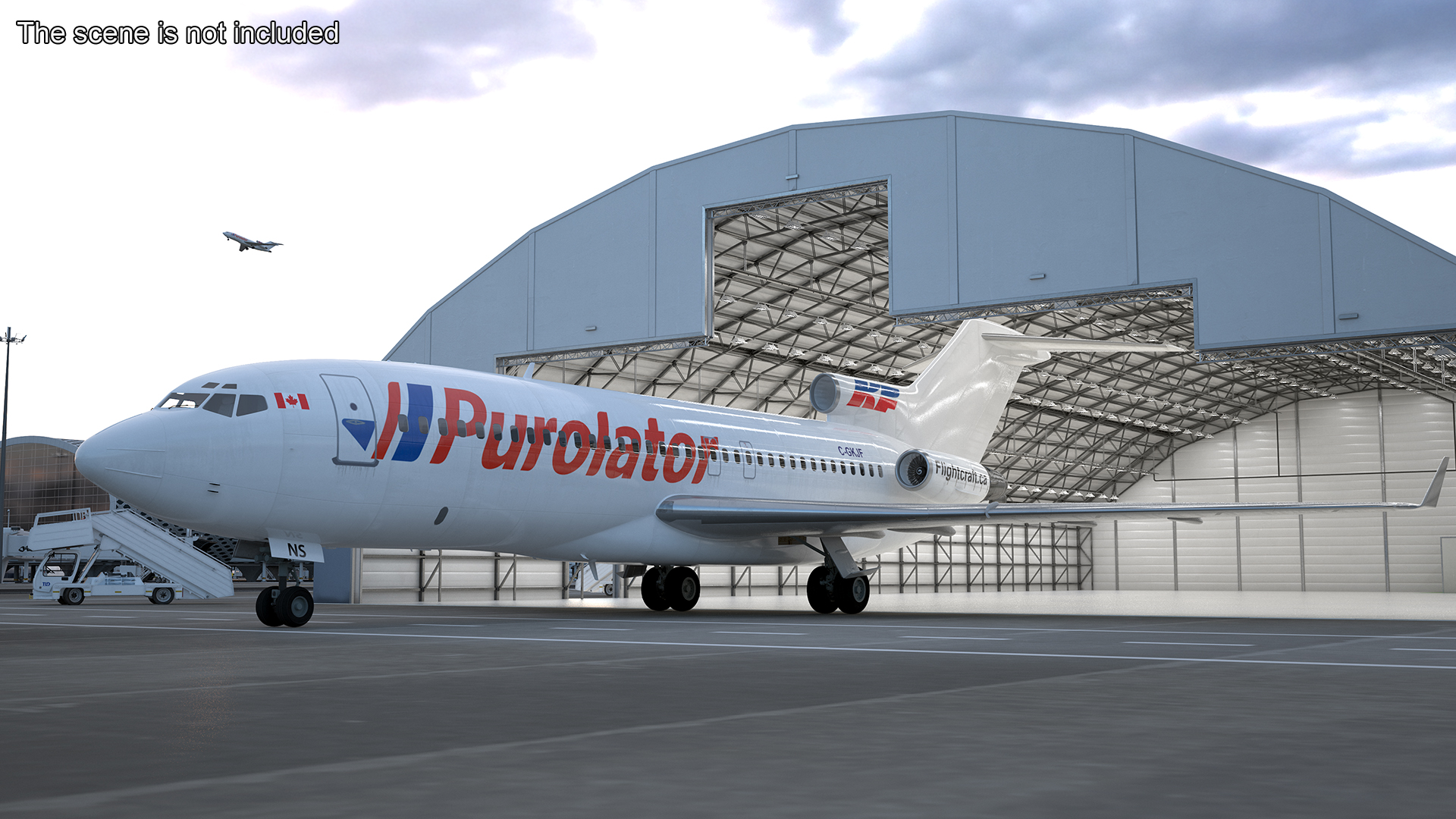 Boeing 727-100 Purolator 3D model