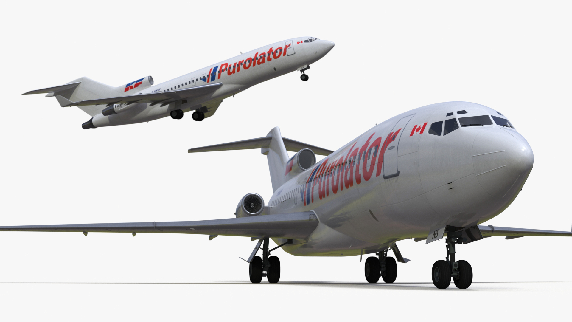 Boeing 727-100 Purolator 3D model