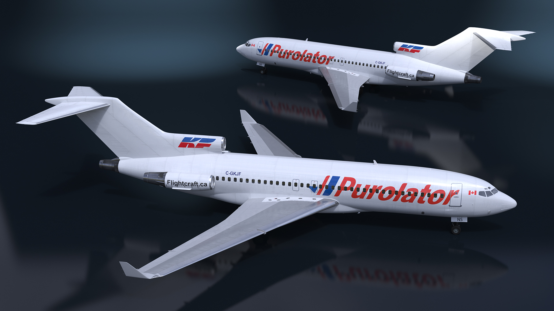 Boeing 727-100 Purolator 3D model