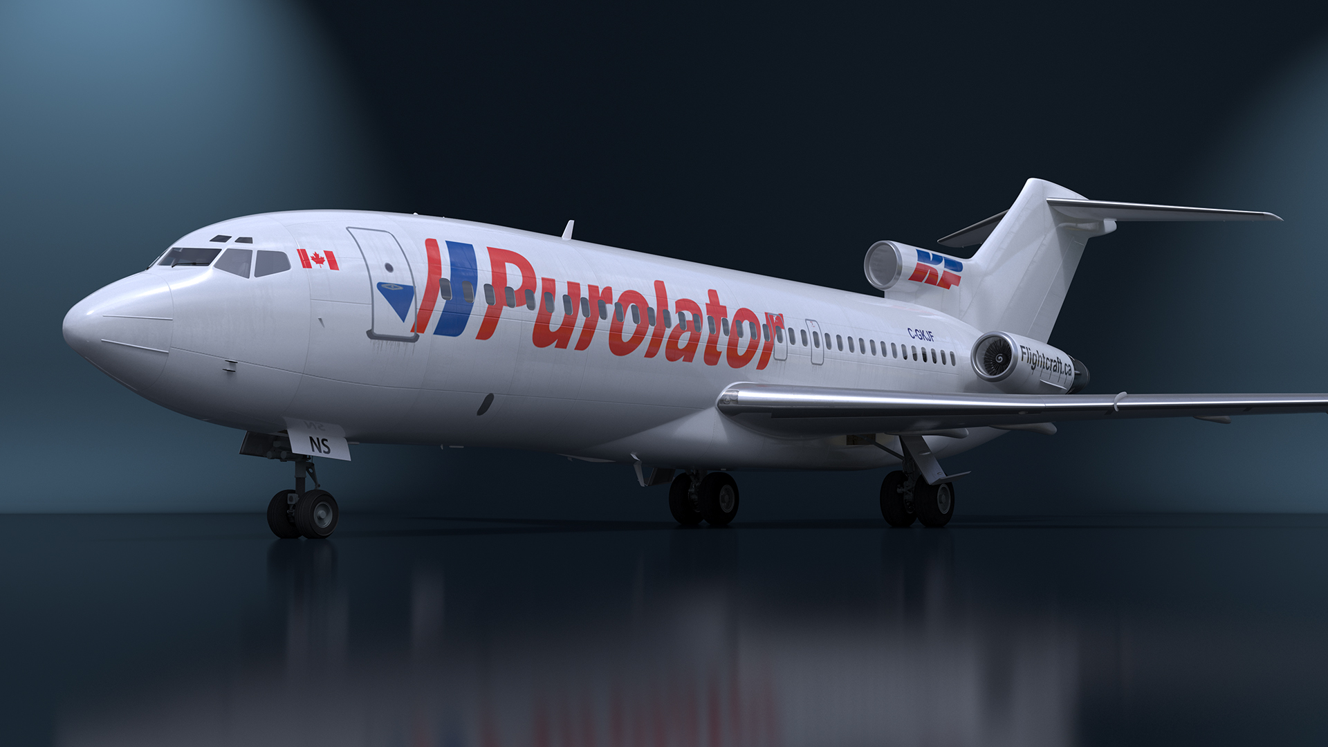 Boeing 727-100 Purolator 3D model