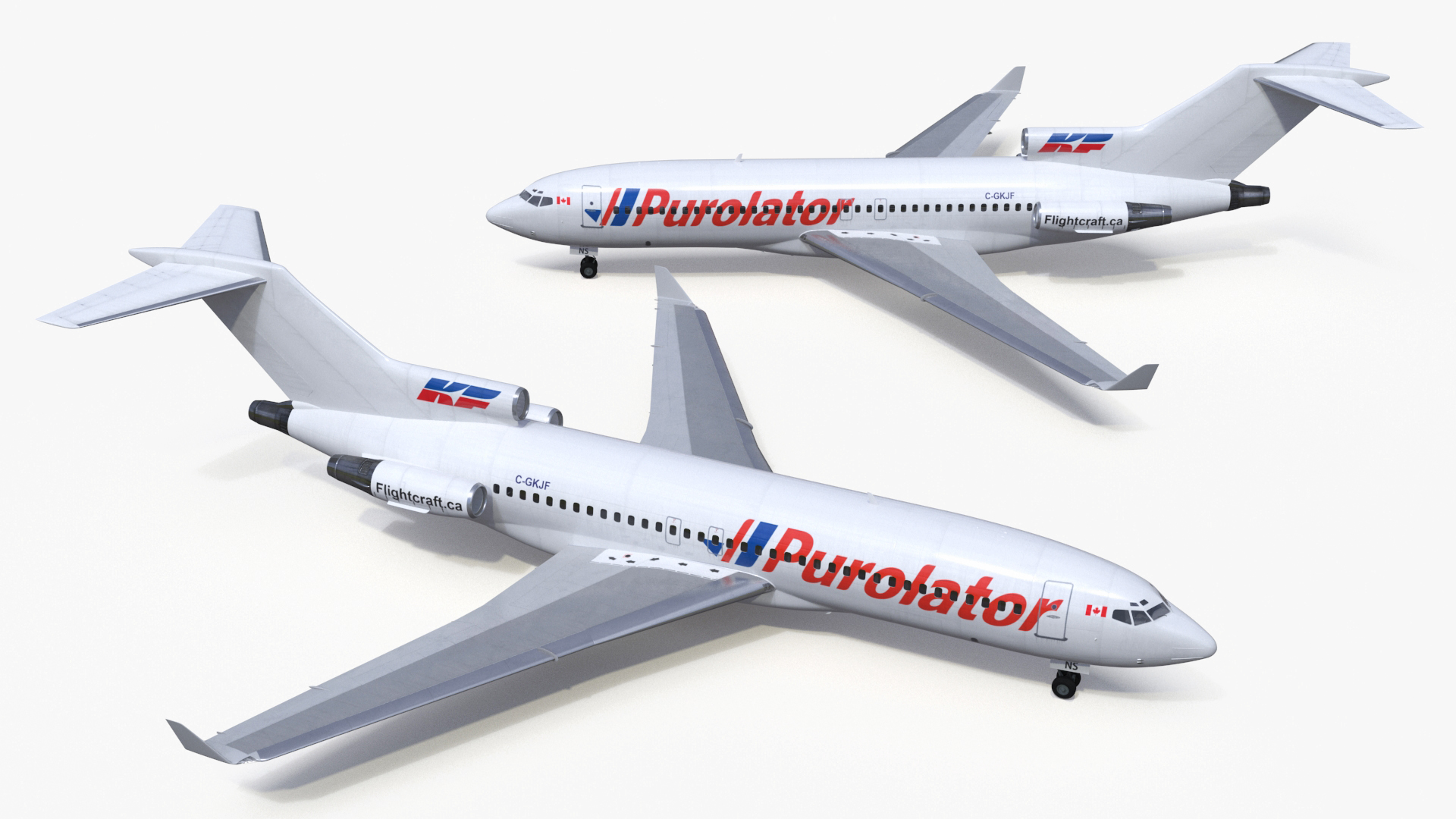 Boeing 727-100 Purolator 3D model